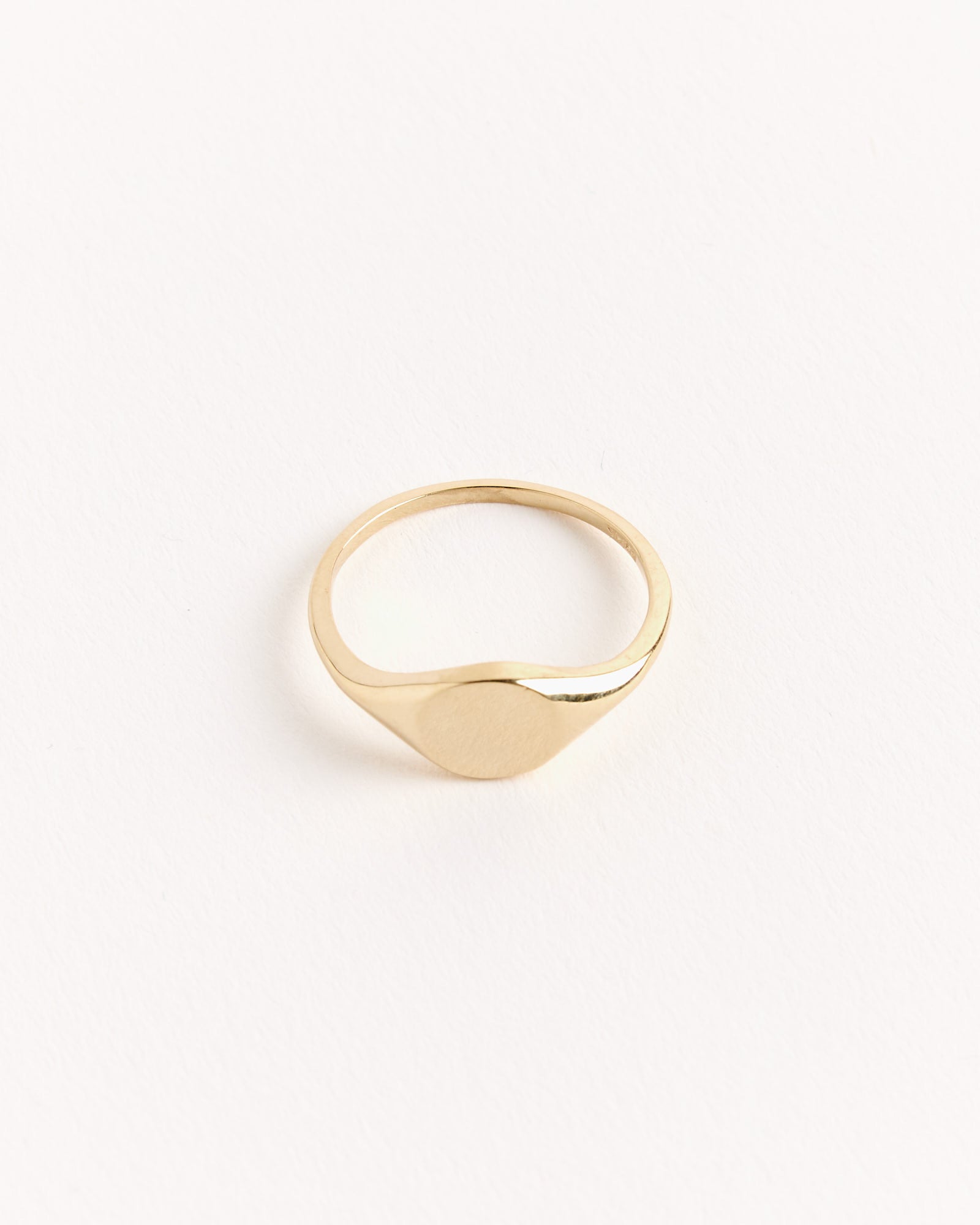 SHOPDELAGOLD Simple Signet Ring 14K YG - 14K YG / 7 (269536)