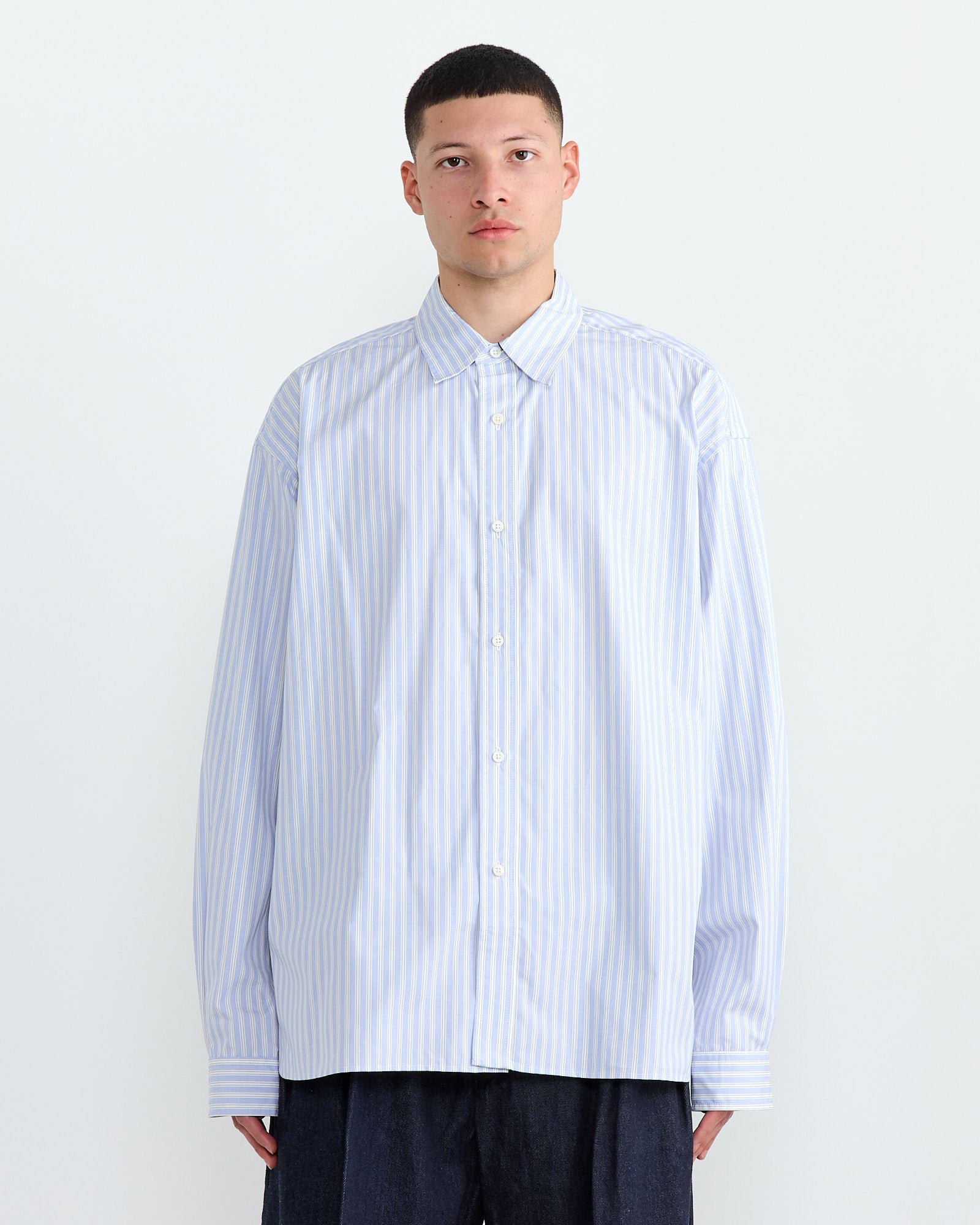 Sillage Regular Wide Shirt - White Stripe - OS - Default Title (270582)