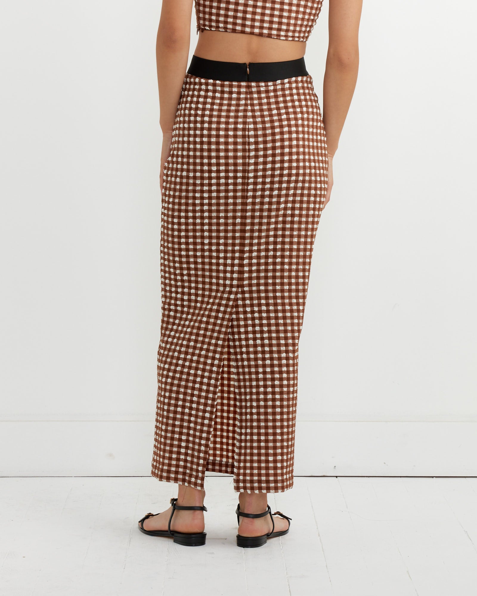 Native Skirt in Brown Check