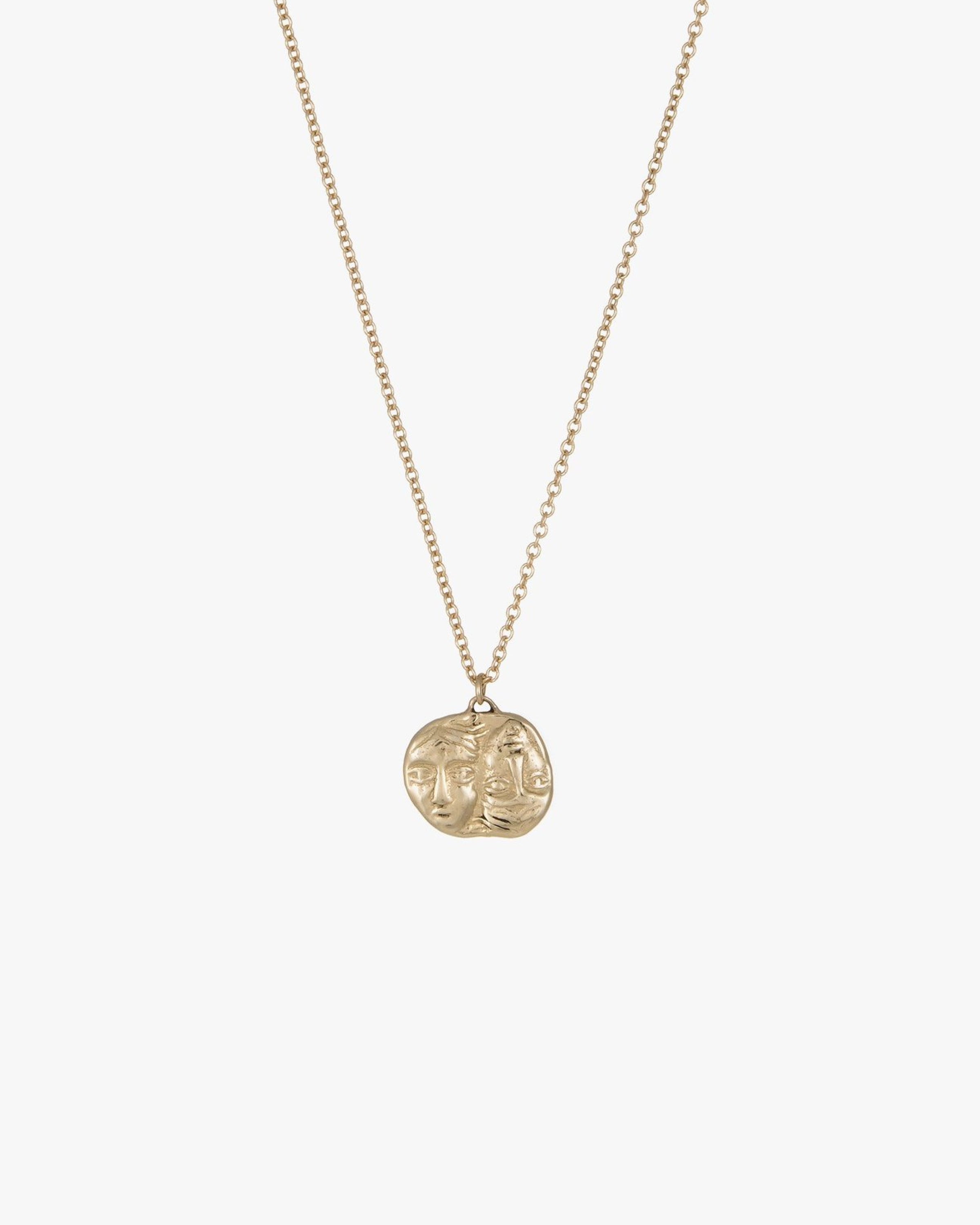 Gemini Pendant in 14k Gold