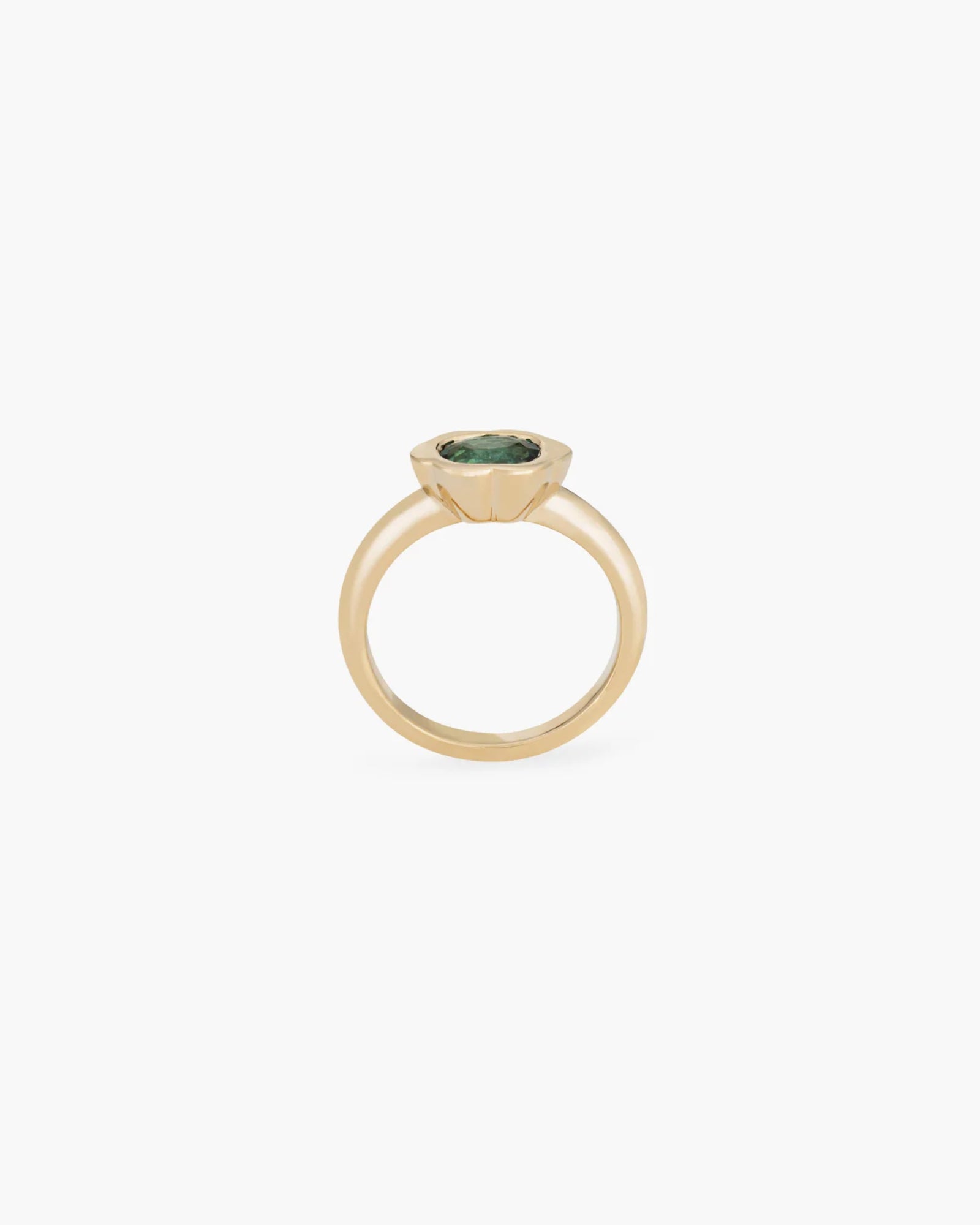 Scallop Ring in 14K / Tourmaline