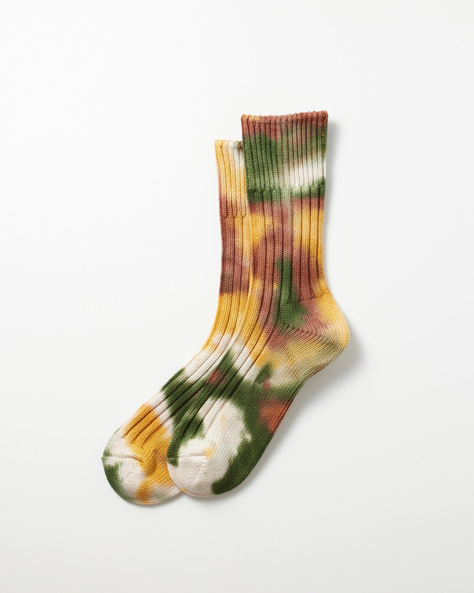 1415 Socks in Green/Golden/Brown