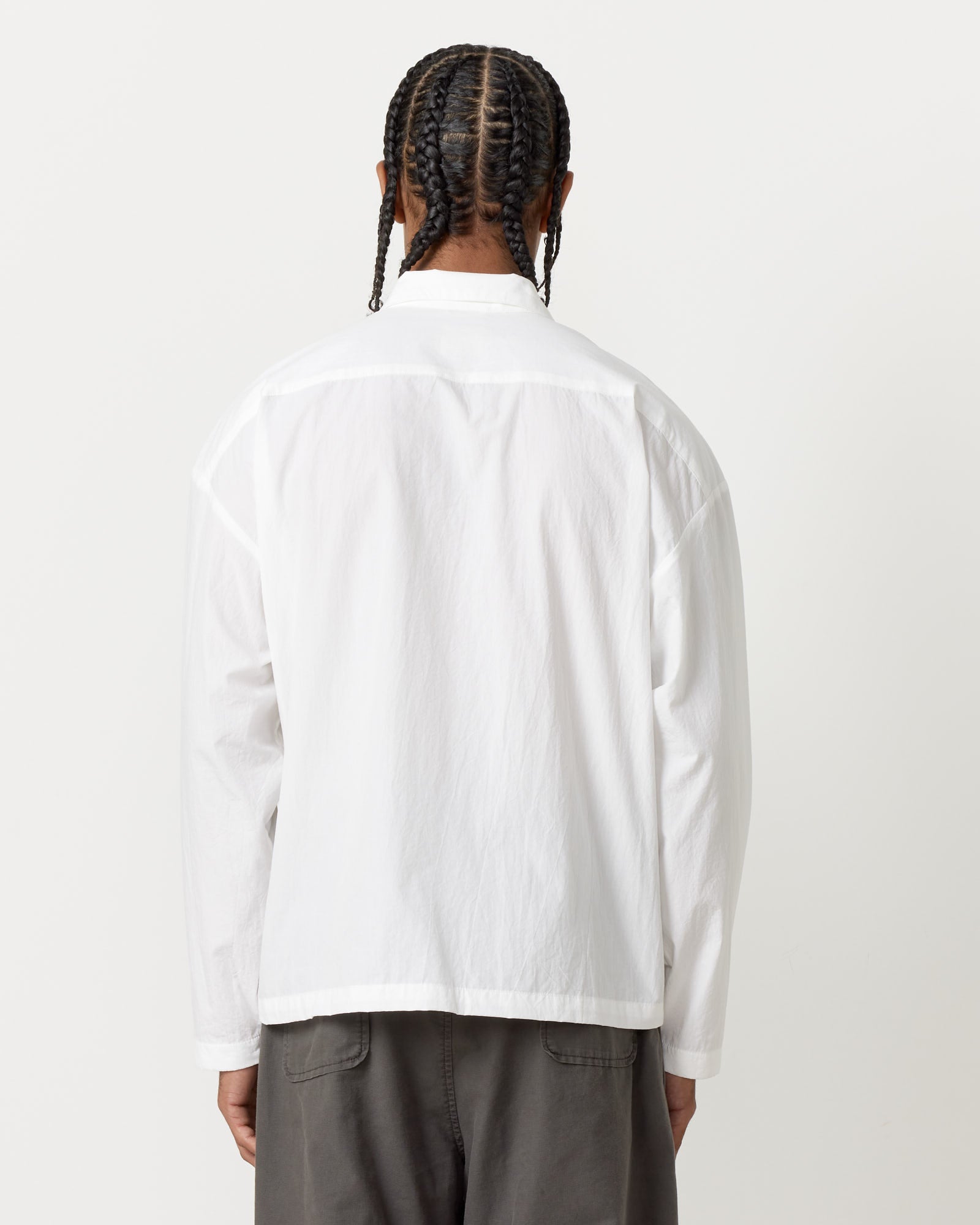 Enzo Shirt Crushed Cotton in White