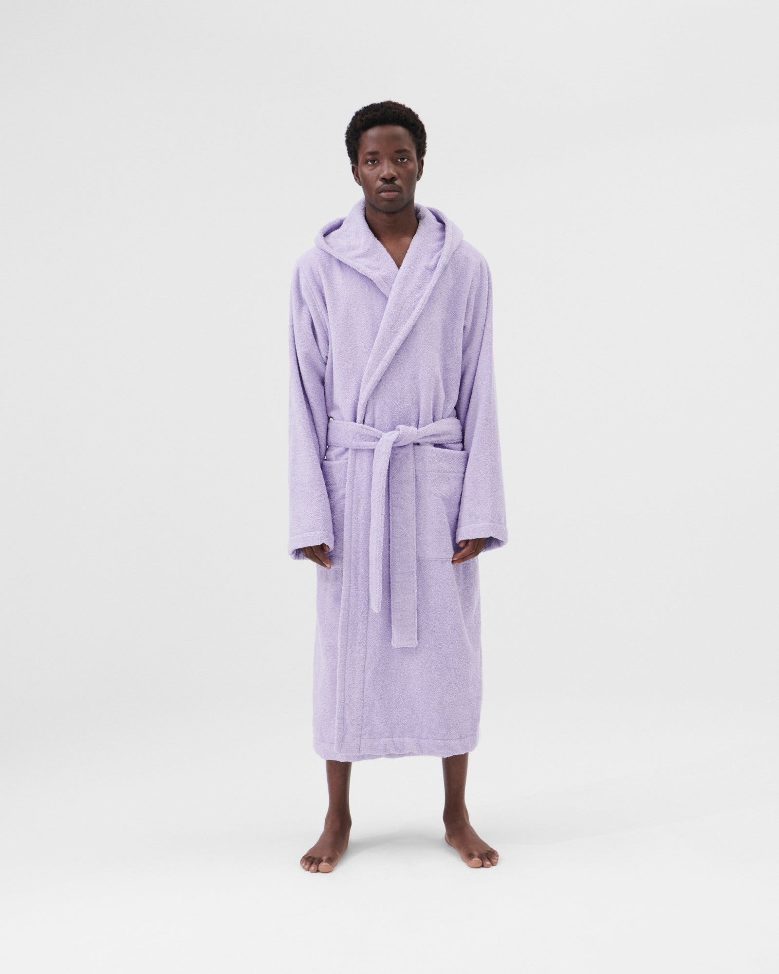 Hooded Bathrobe in Lavender