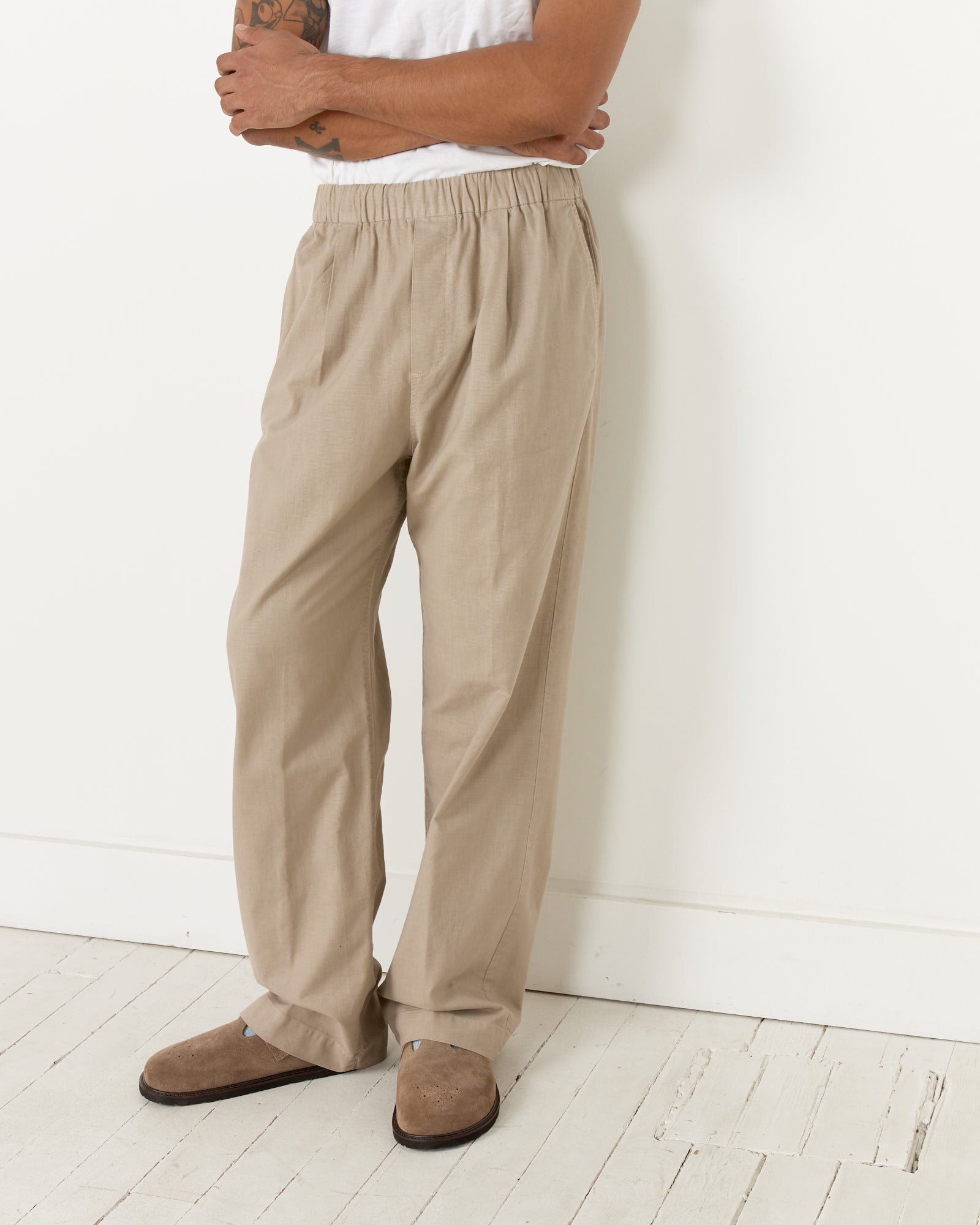 Kogai Pant Panama Cloth in Washed Taupe