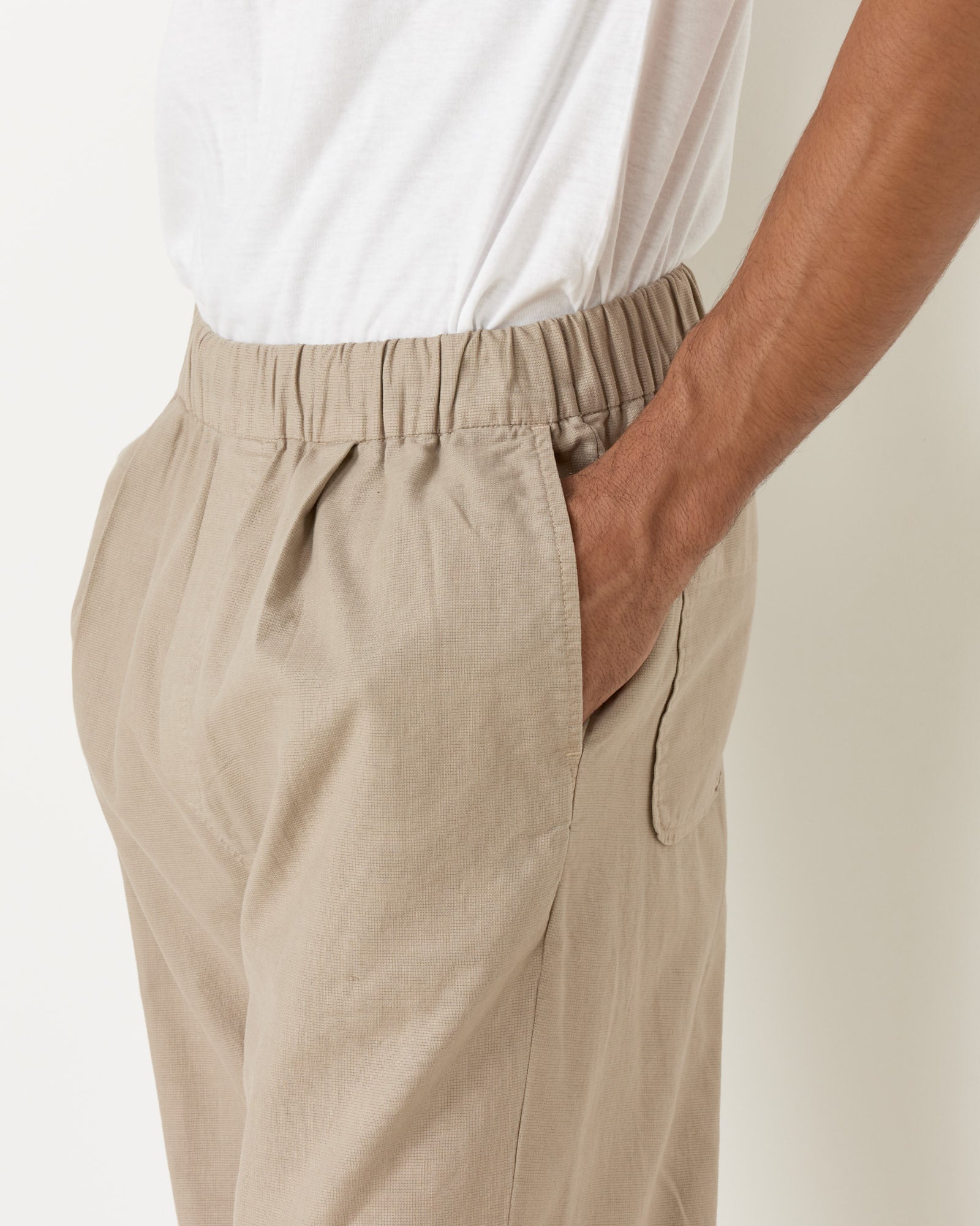 Kogai Pant Panama Cloth in Washed Taupe