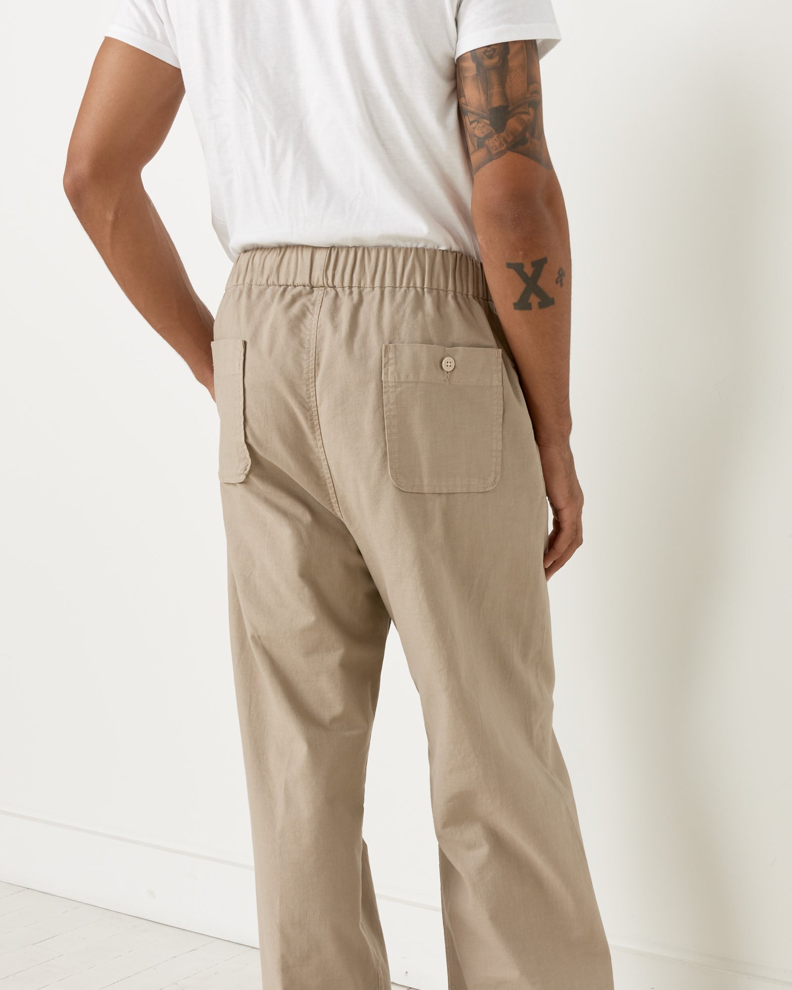 Kogai Pant Panama Cloth in Washed Taupe