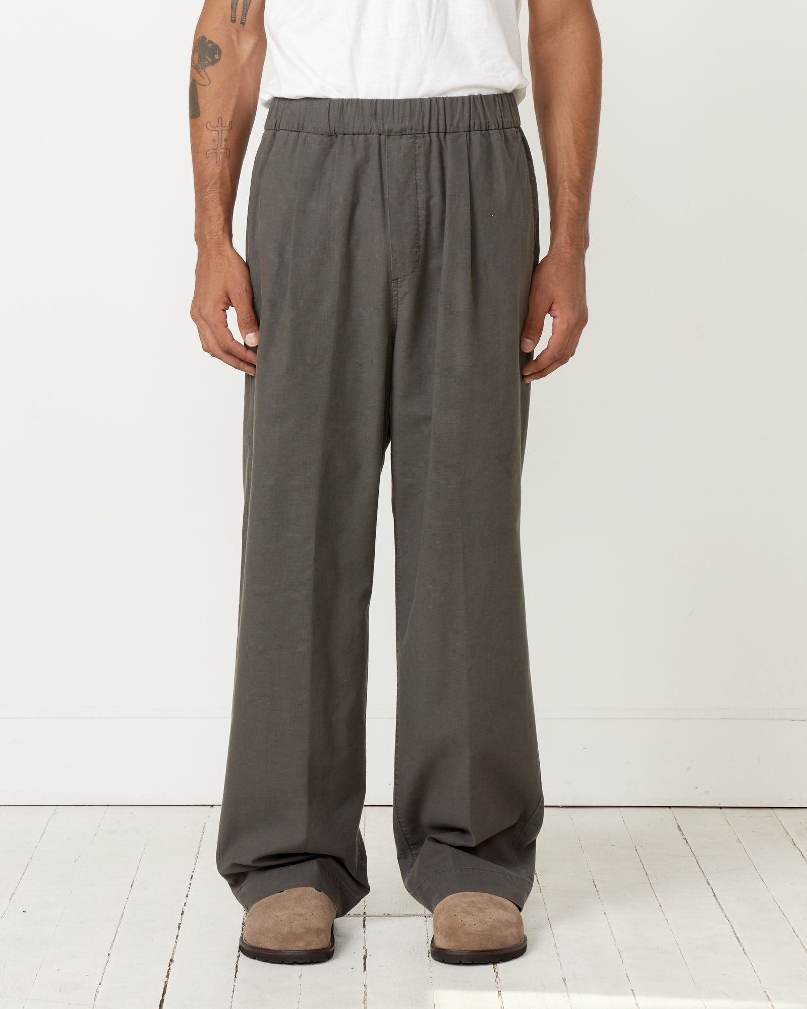 Kogai Pant Panama Cloth in Washed Grey