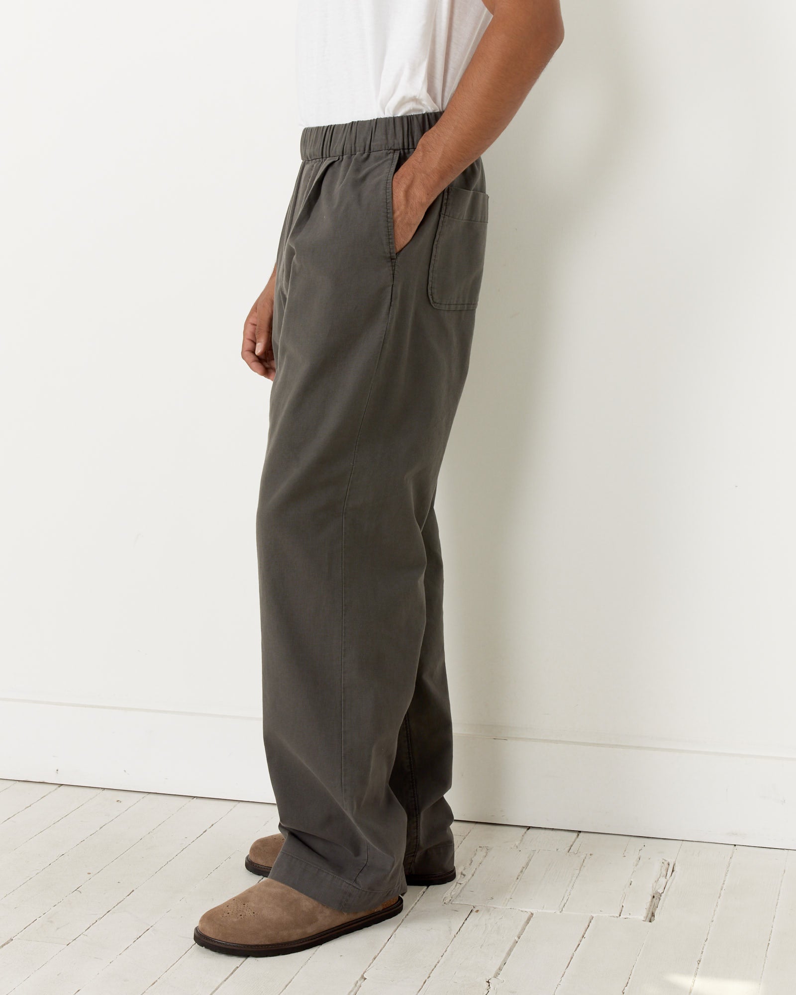 Kogai Pant Panama Cloth in Washed Grey