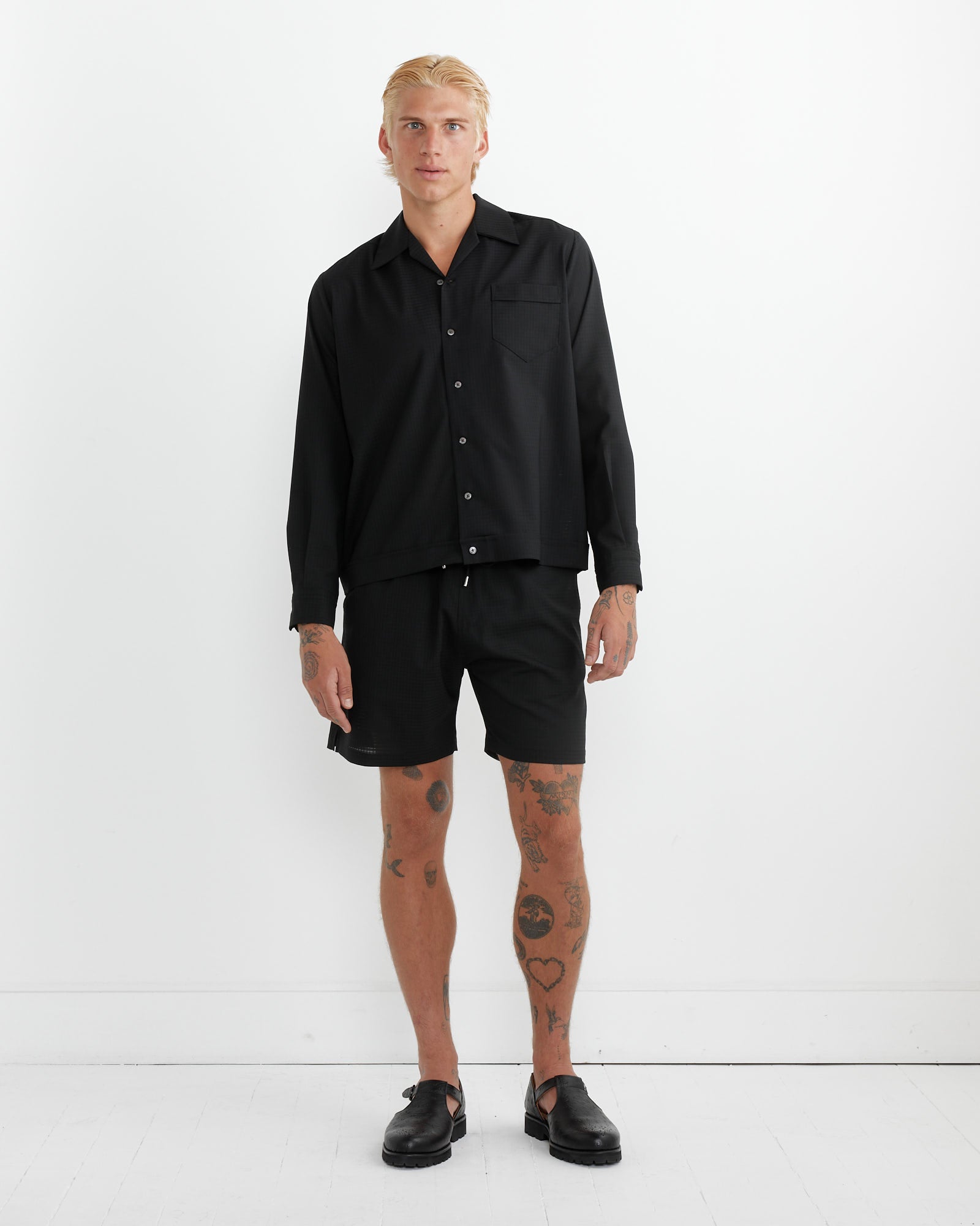 Zach Shirt in Air Mesh Black