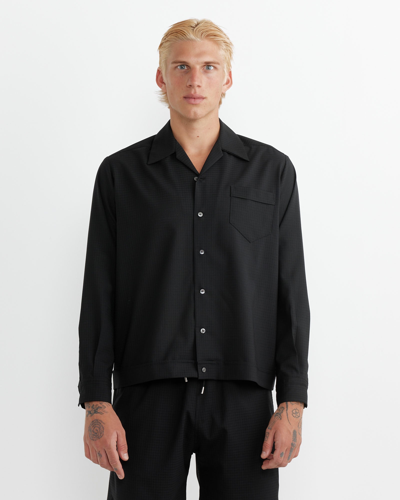 Zach Shirt in Air Mesh Black