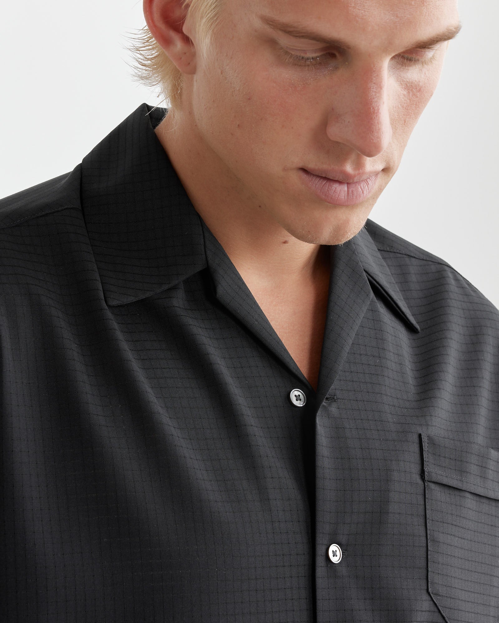 Zach Shirt in Air Mesh Black