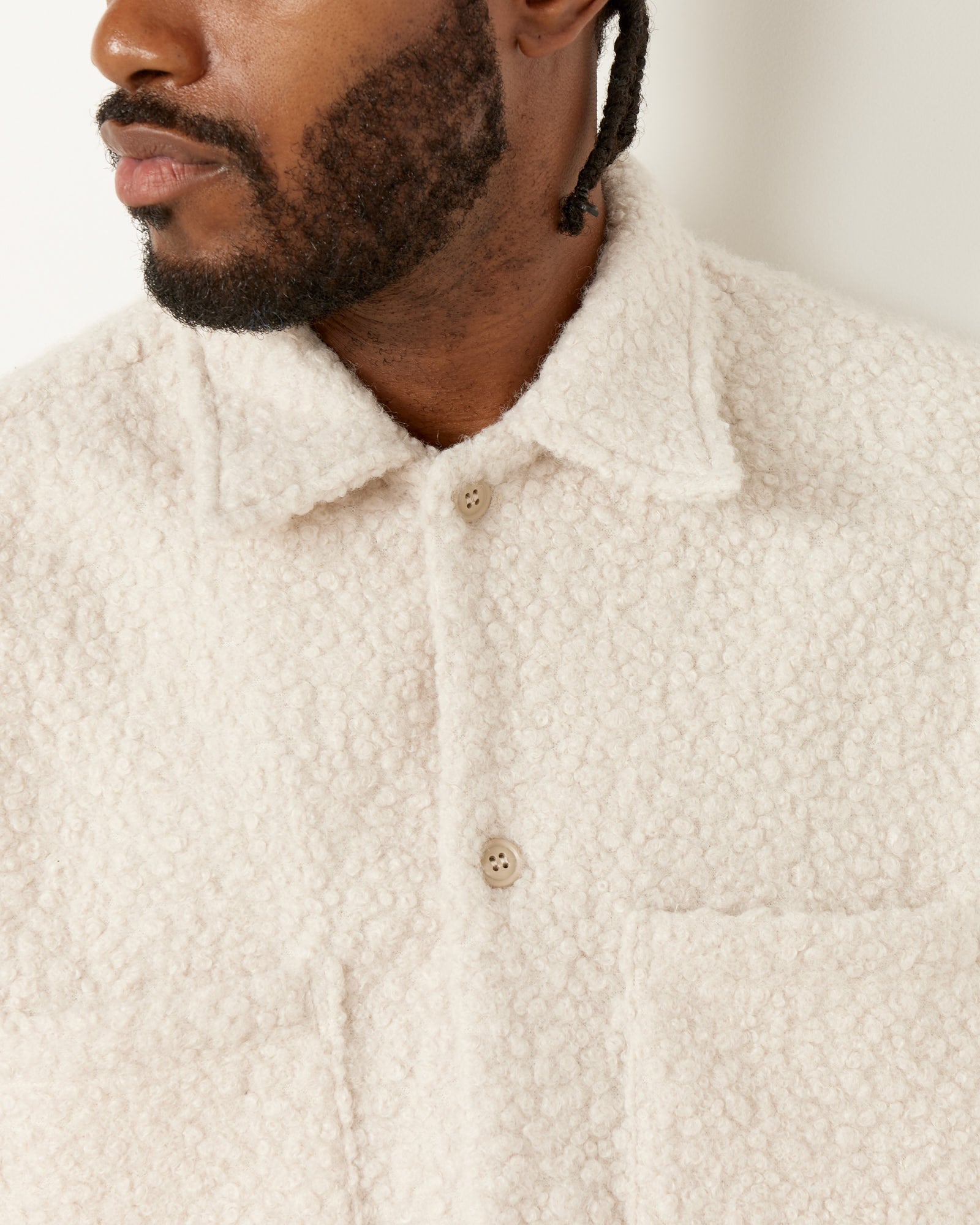 Porto Shirt Long Sleeve in Sherpa Snow