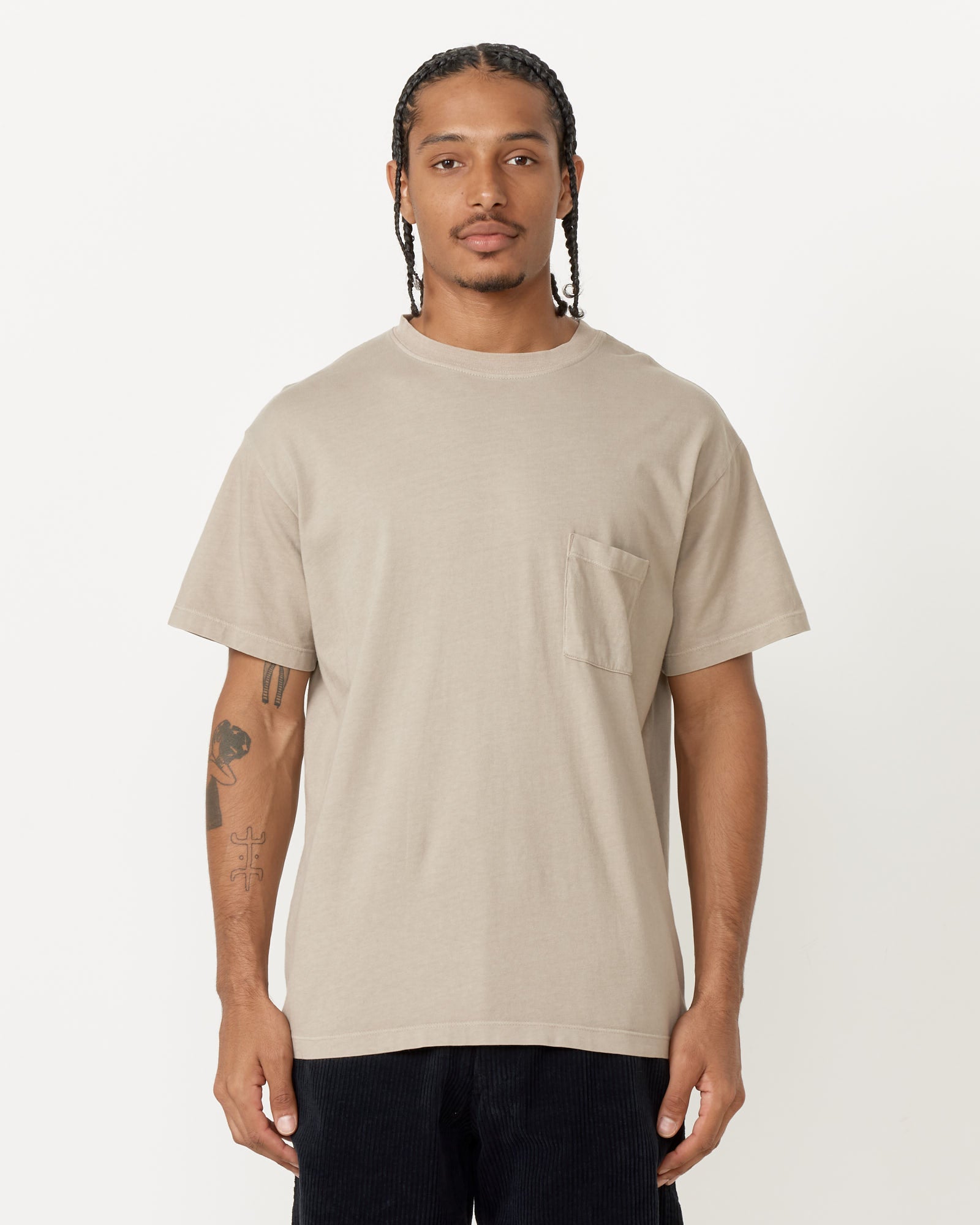 Big Pocket Tee in Washed Taupe