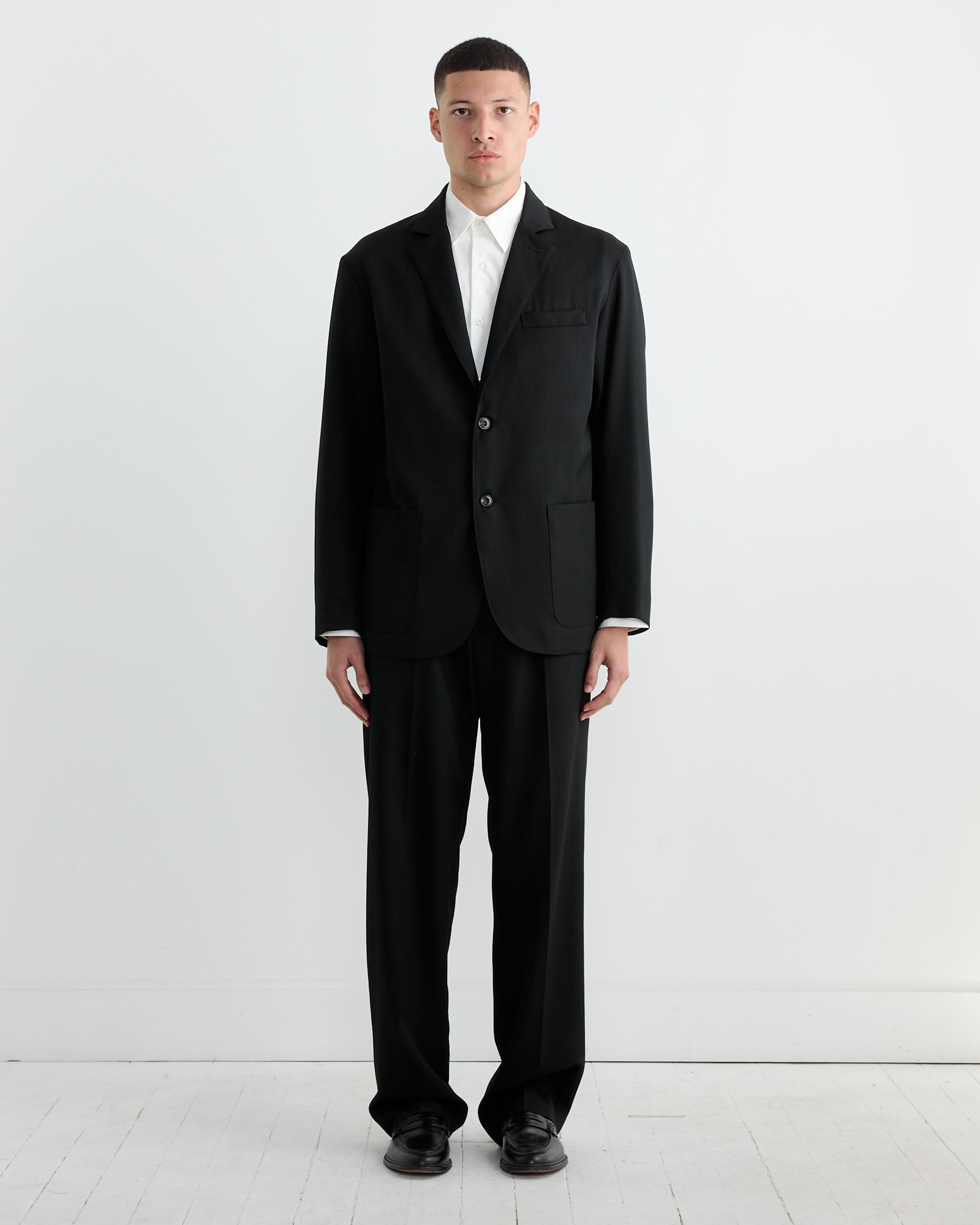 Blazer in Wool Gabardine Black