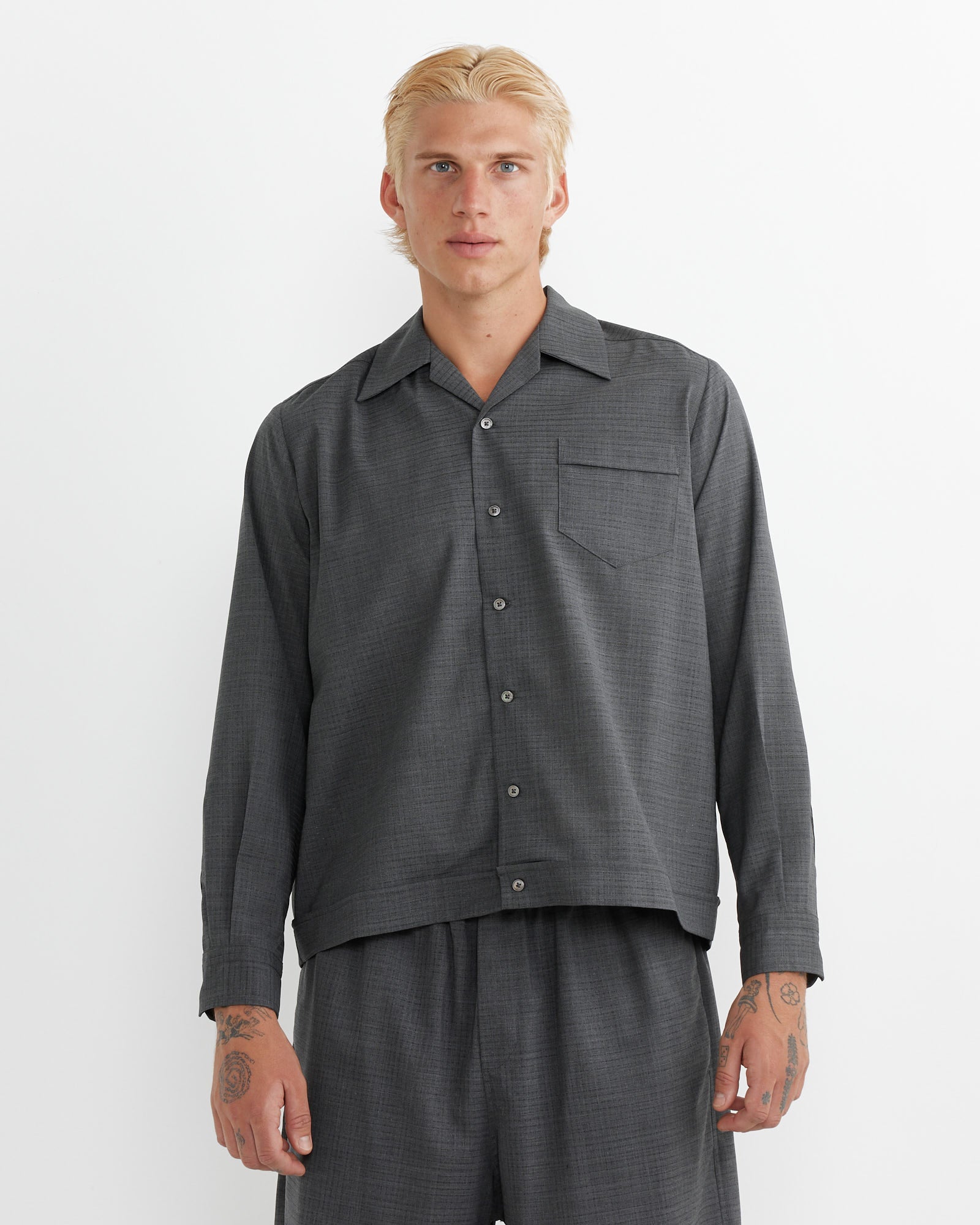 Zach Shirt in Air Mesh Grey