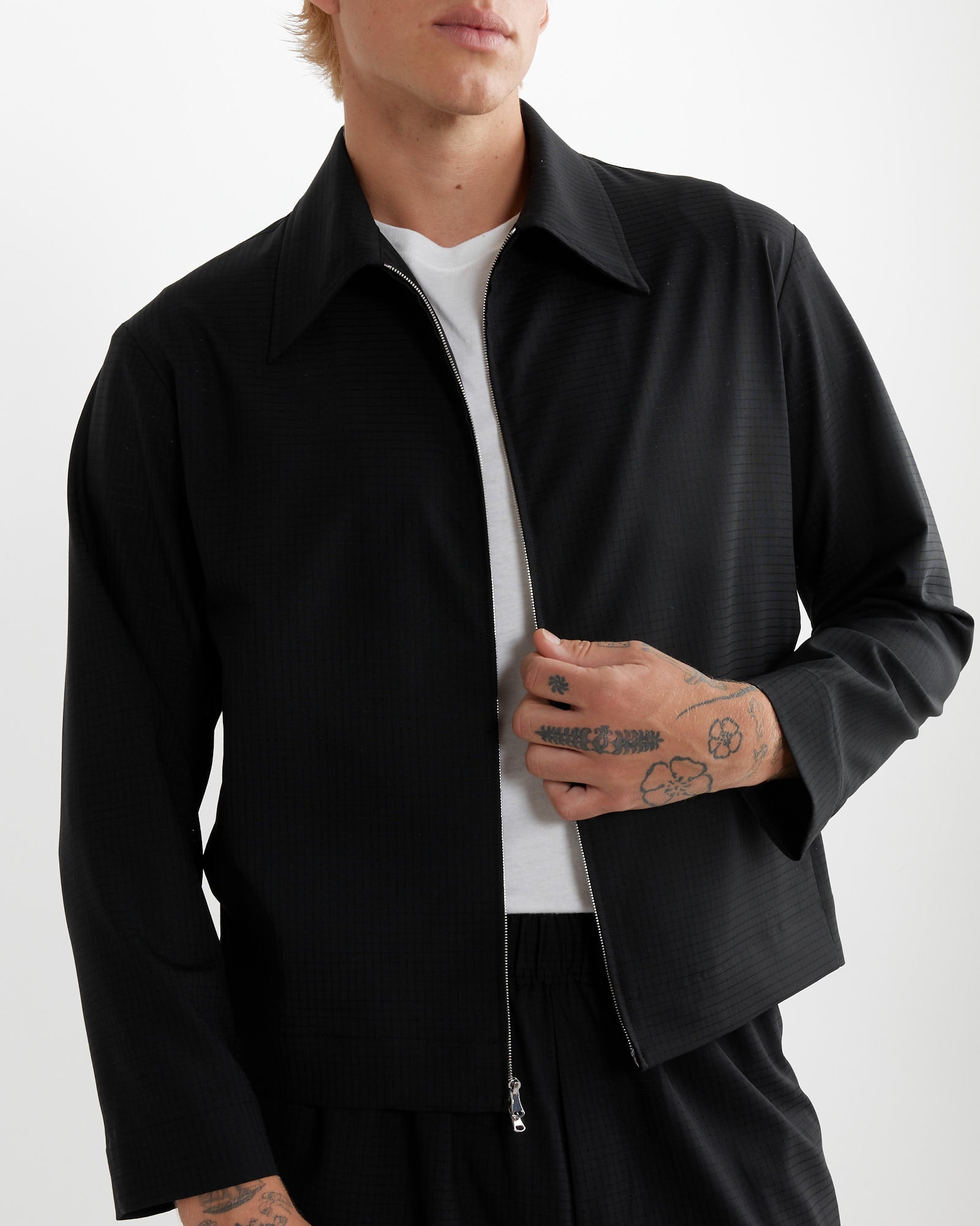 Zip Jacket Air Mesh in Black