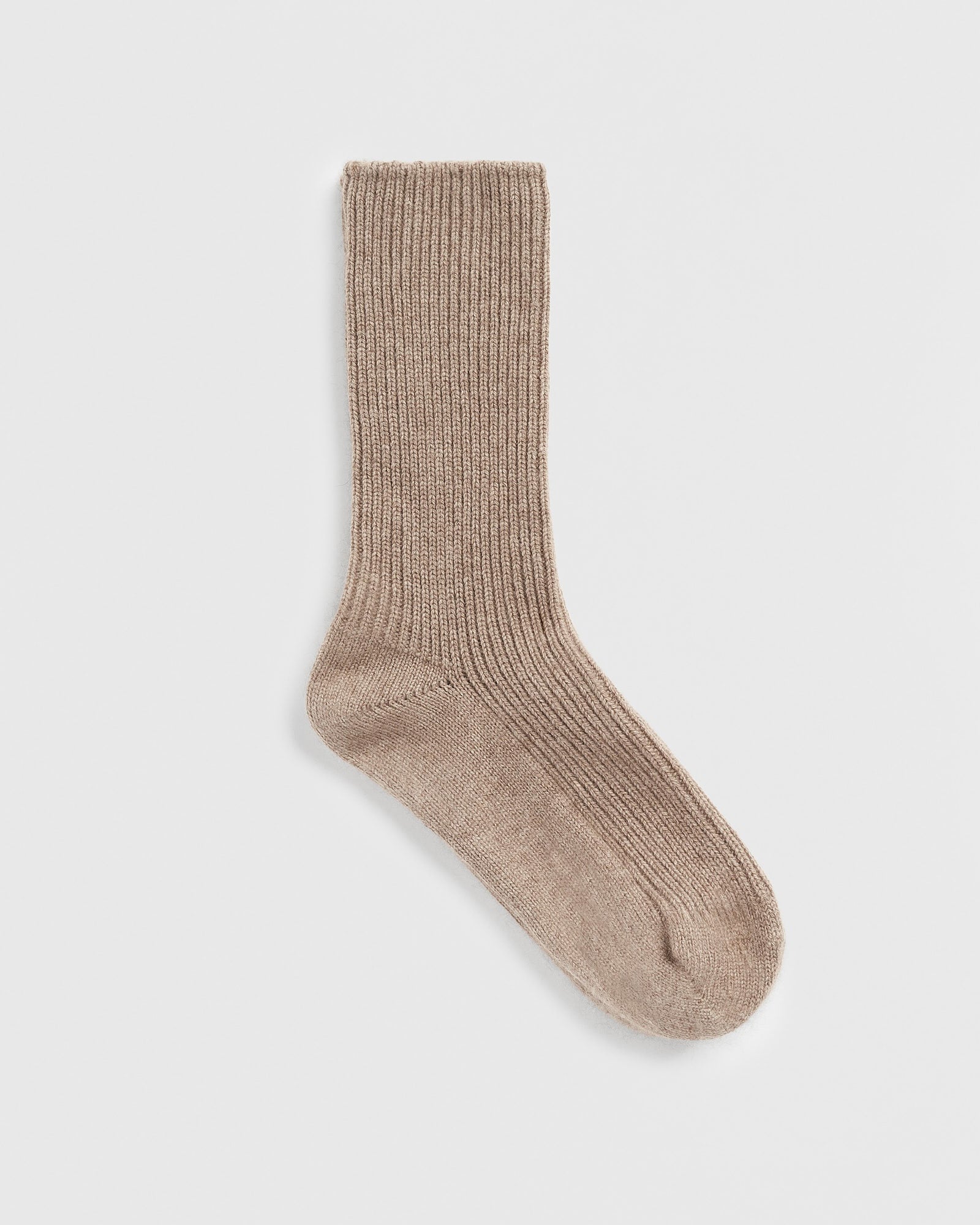 Baby Cashmere Night Socks in Natural Brown