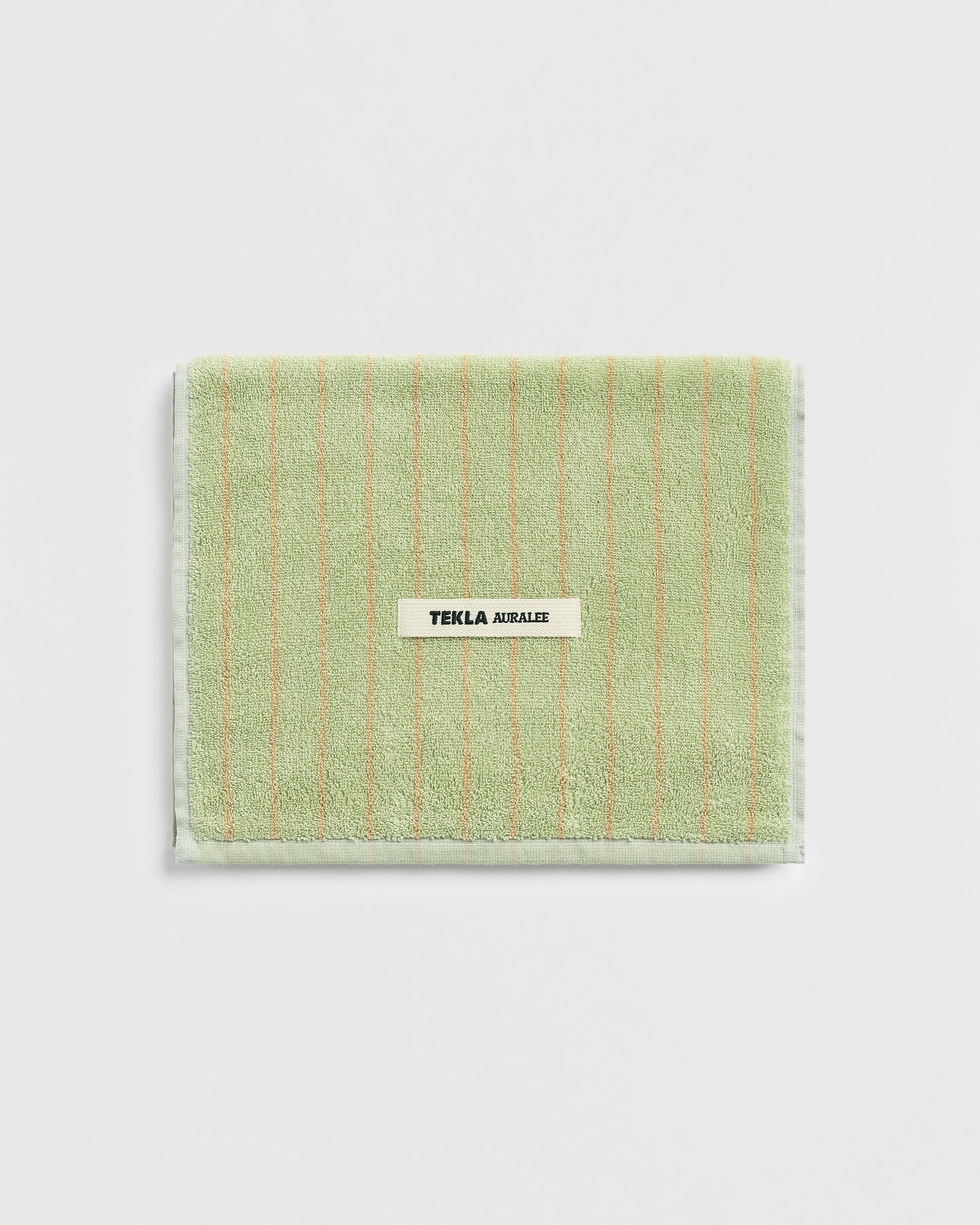 Terry Bath Towel in Light Moss Stripes