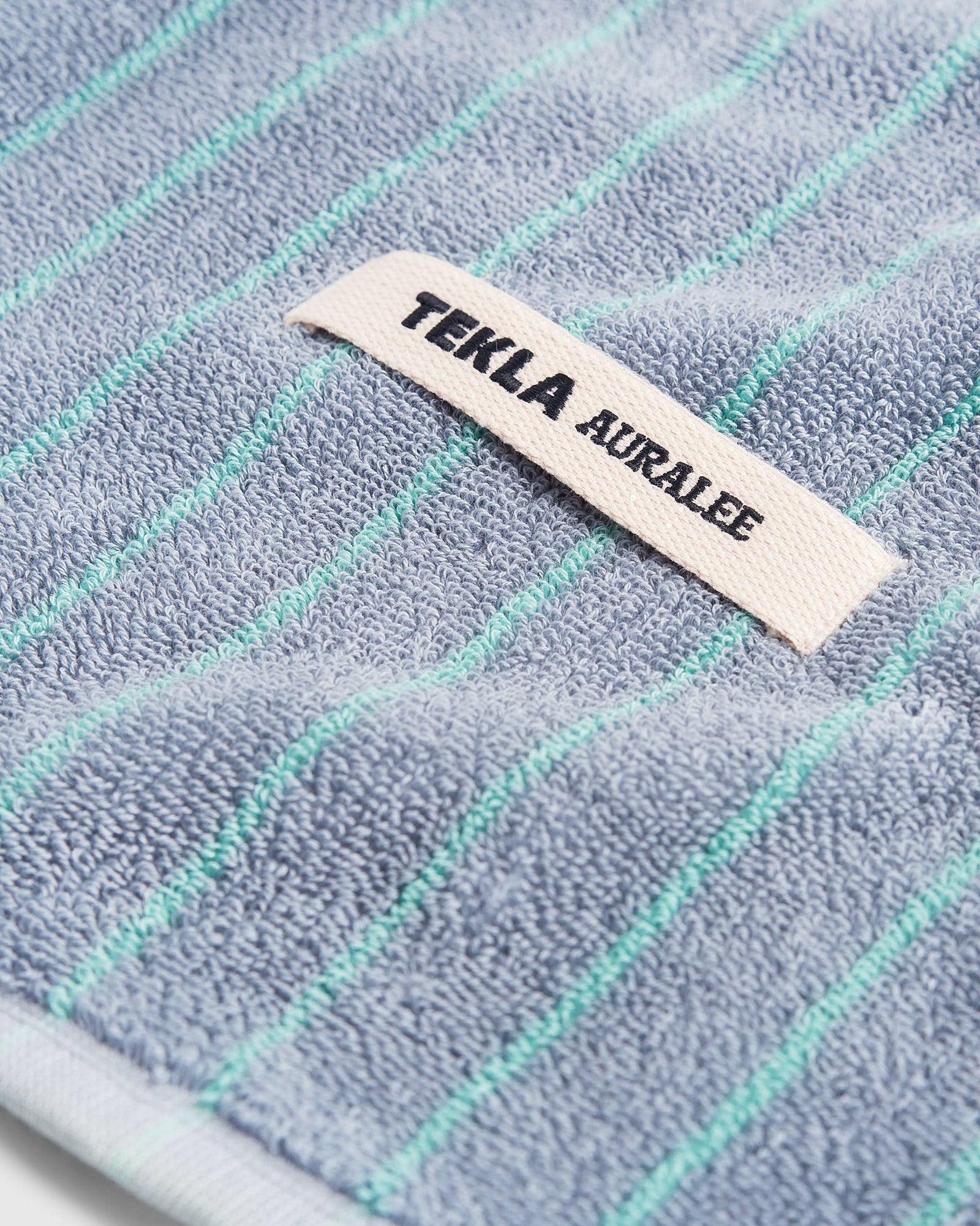 Terry Bath Towel in Mist Stripes