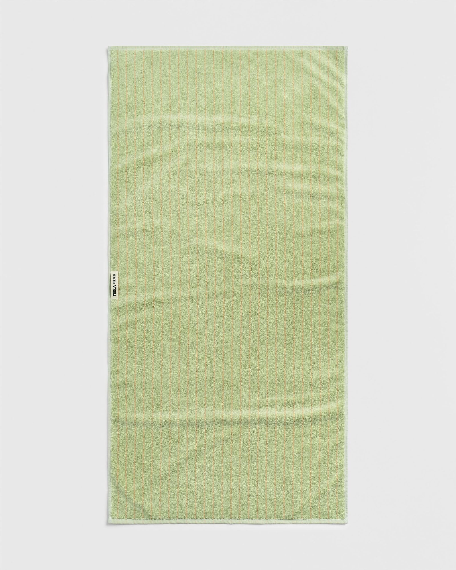 Terry Bath Towel in Light Moss Stripes