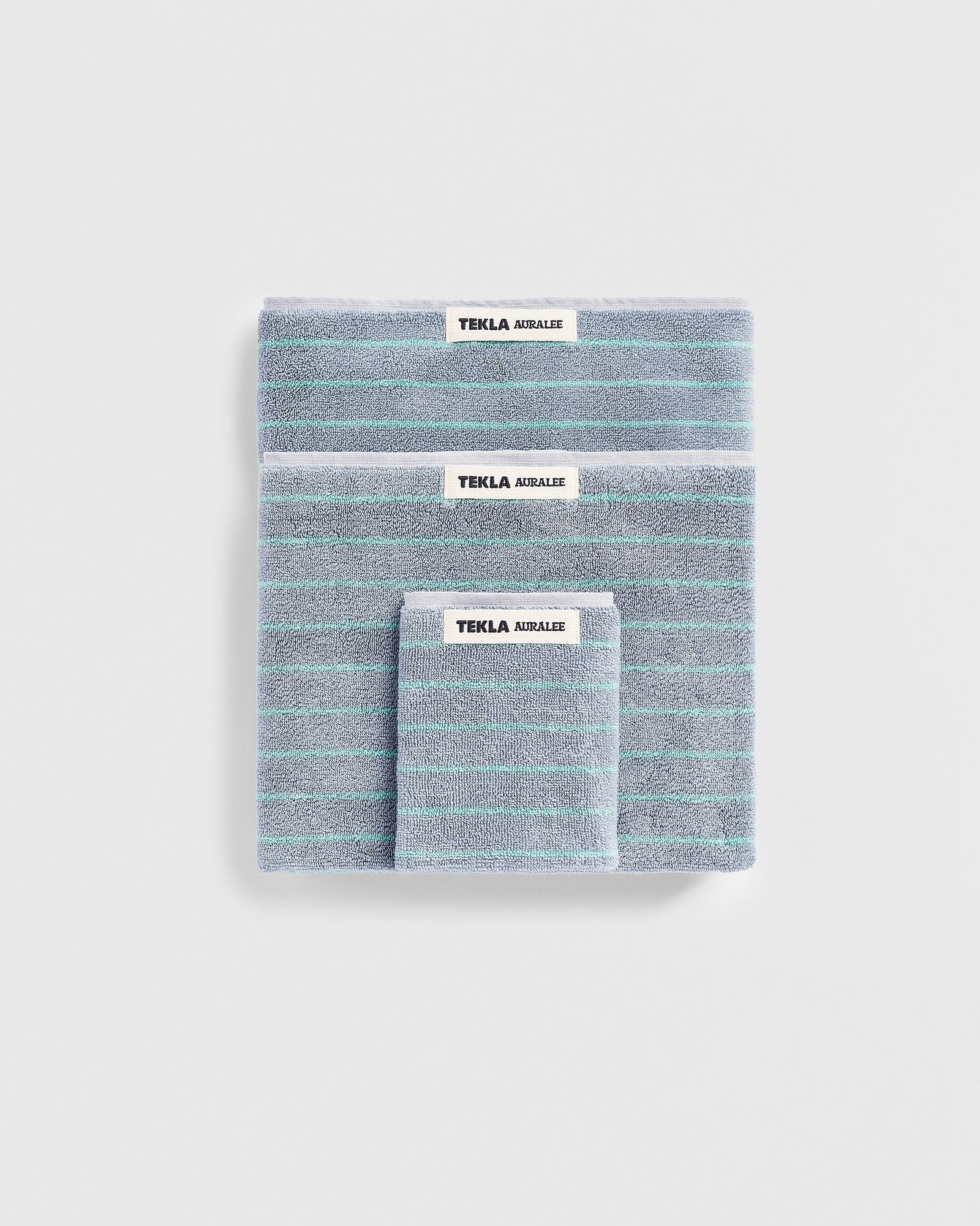 Terry Hand Towel in Mist Stripes