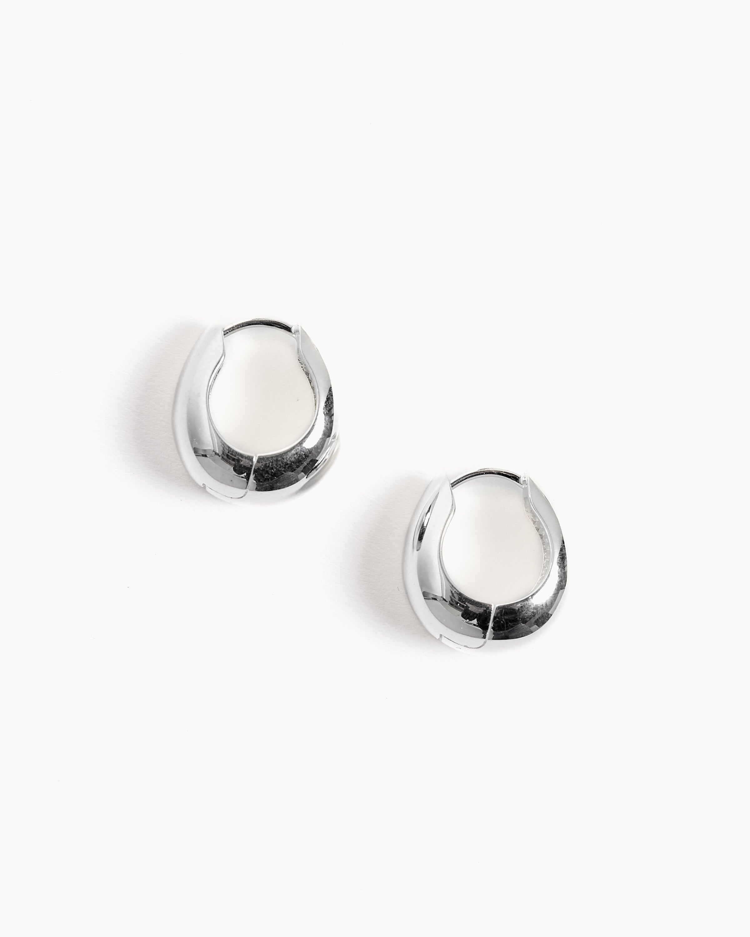 Hinged Hoops in Sterling Silver