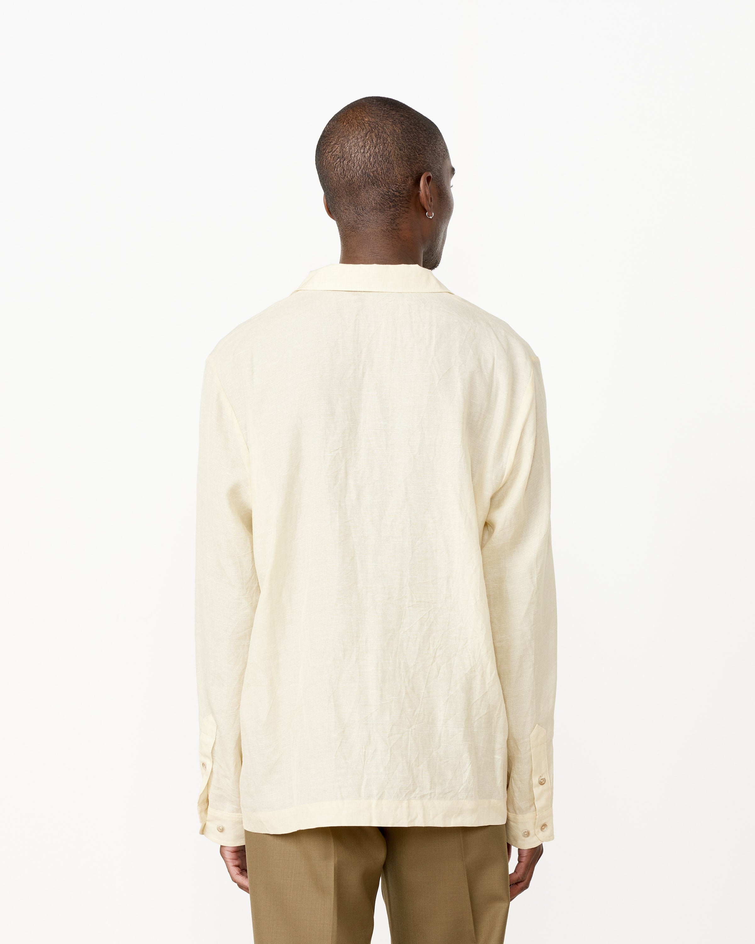 Sancho Voluminous Long Sleeve Shirt in Beige