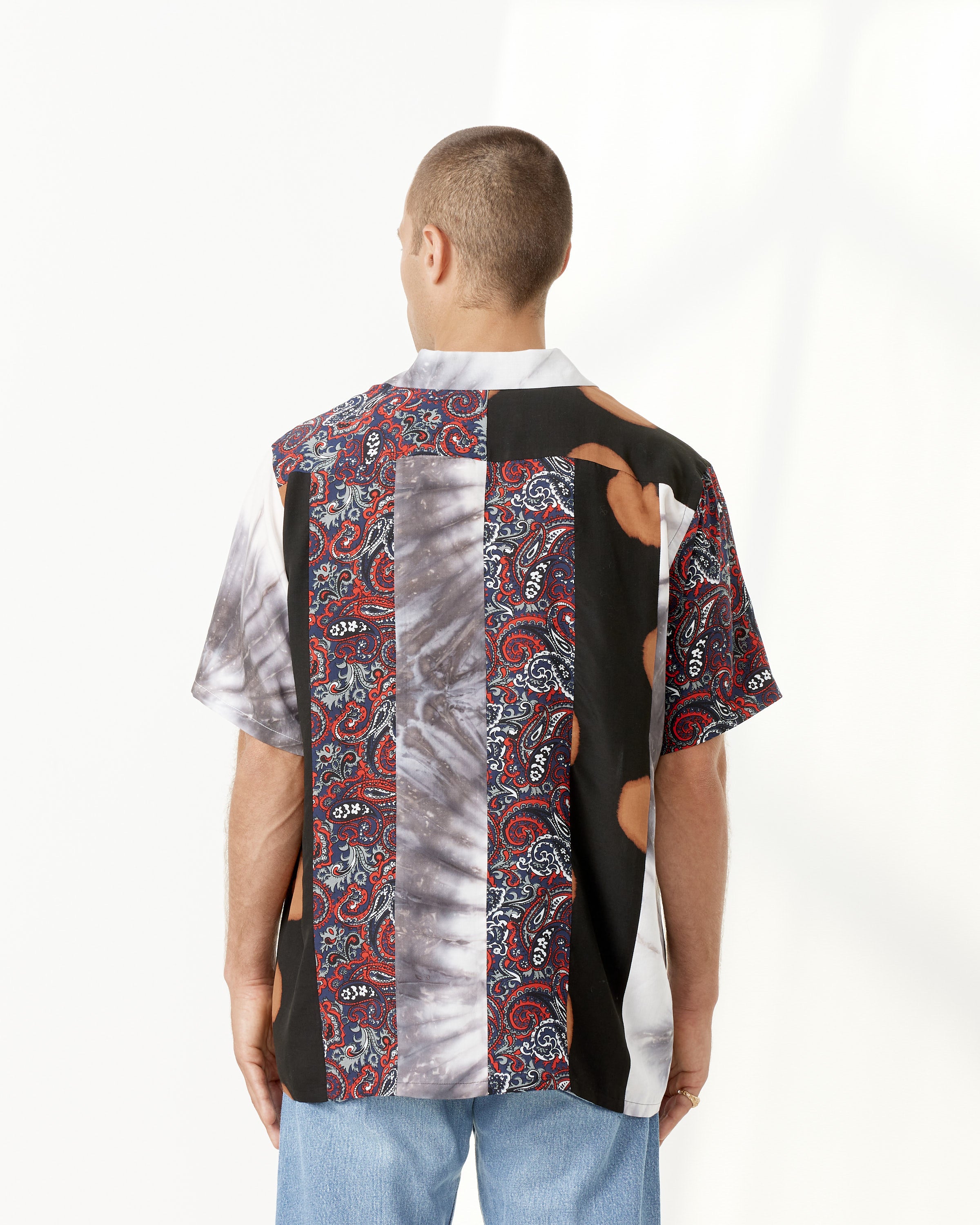 Print & Dye Patchwork SS Shirt