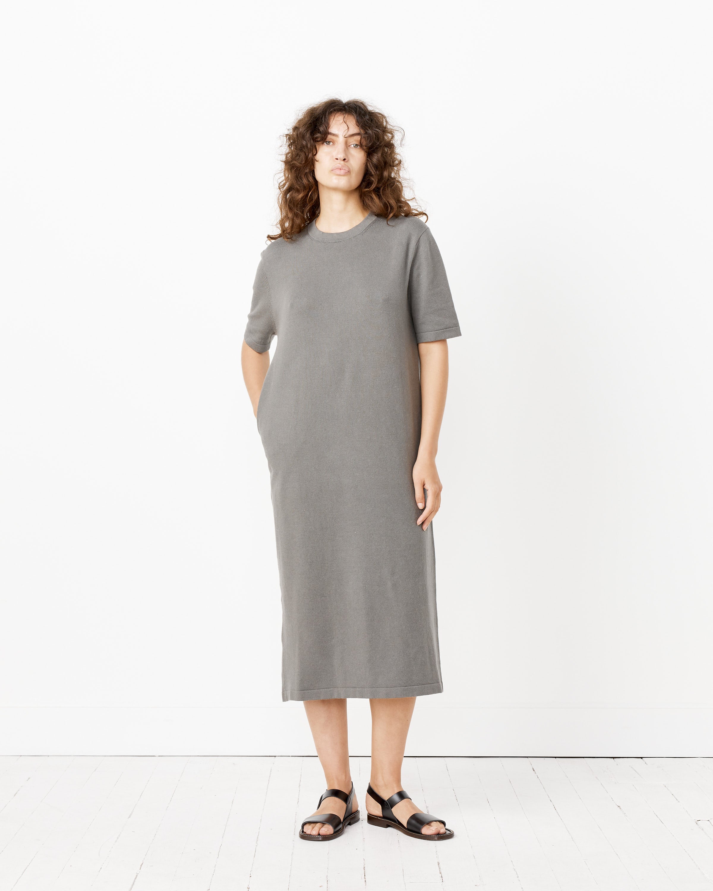 Short Sleeve Crewneck Dress