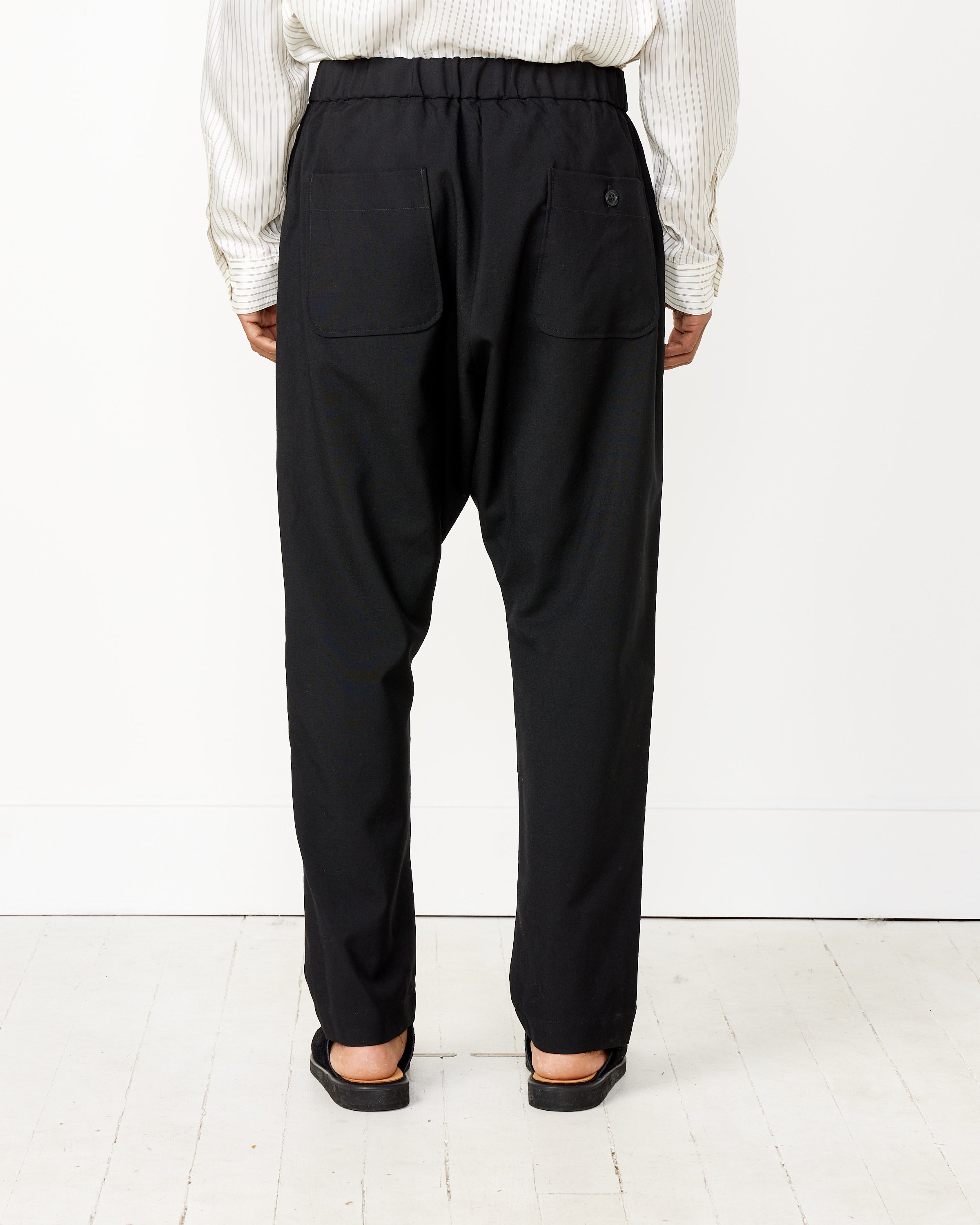 Yoyogi Pant in Black Tropical Wool