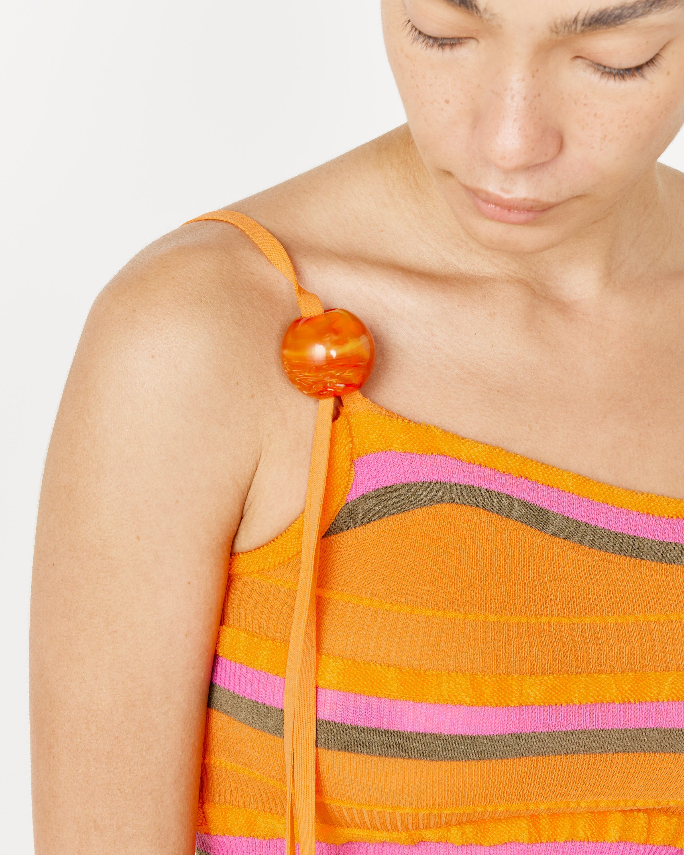 La Maille Concha Top in Orange