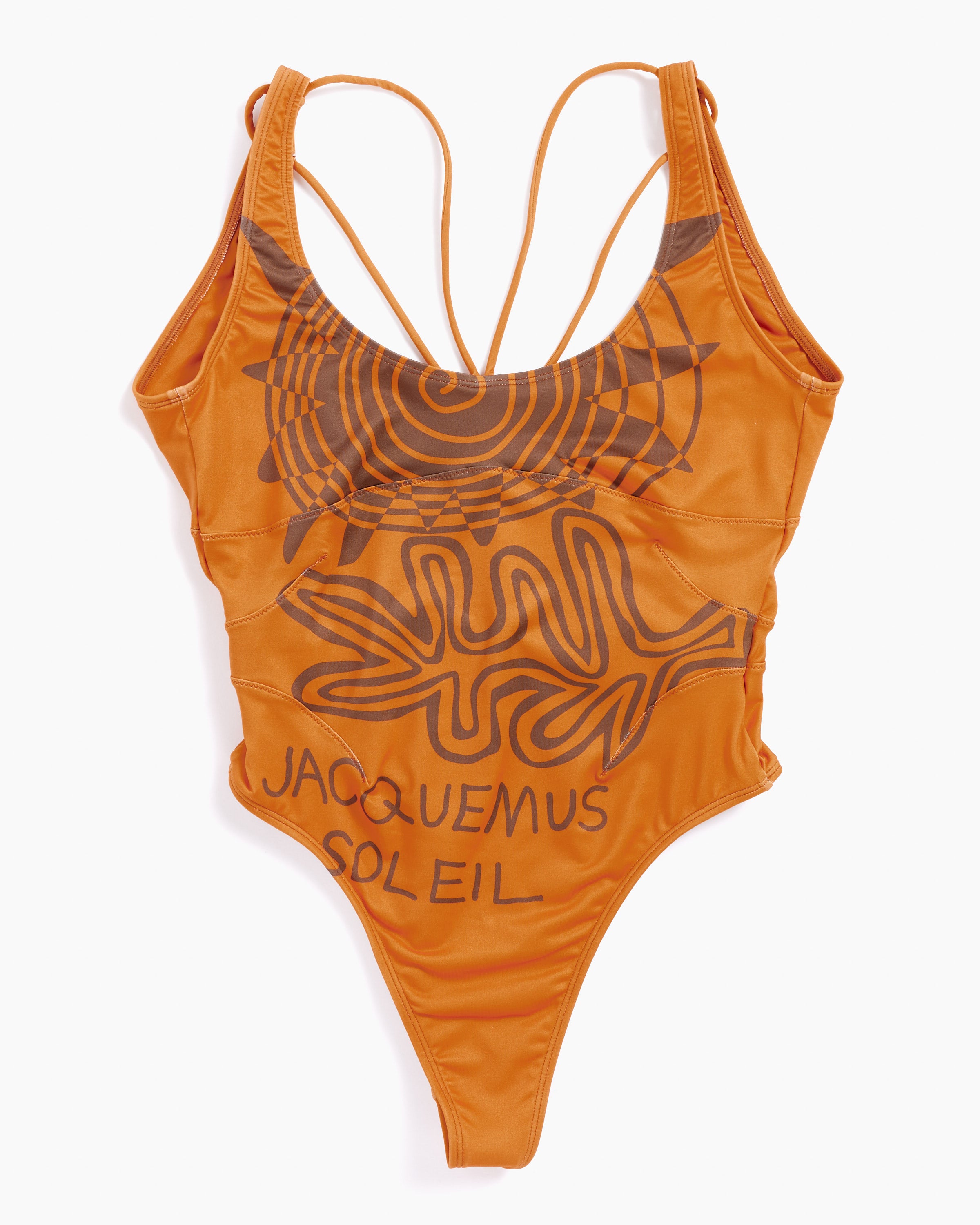 Le Maillot Signature One Piece in Arty Leaf Orange