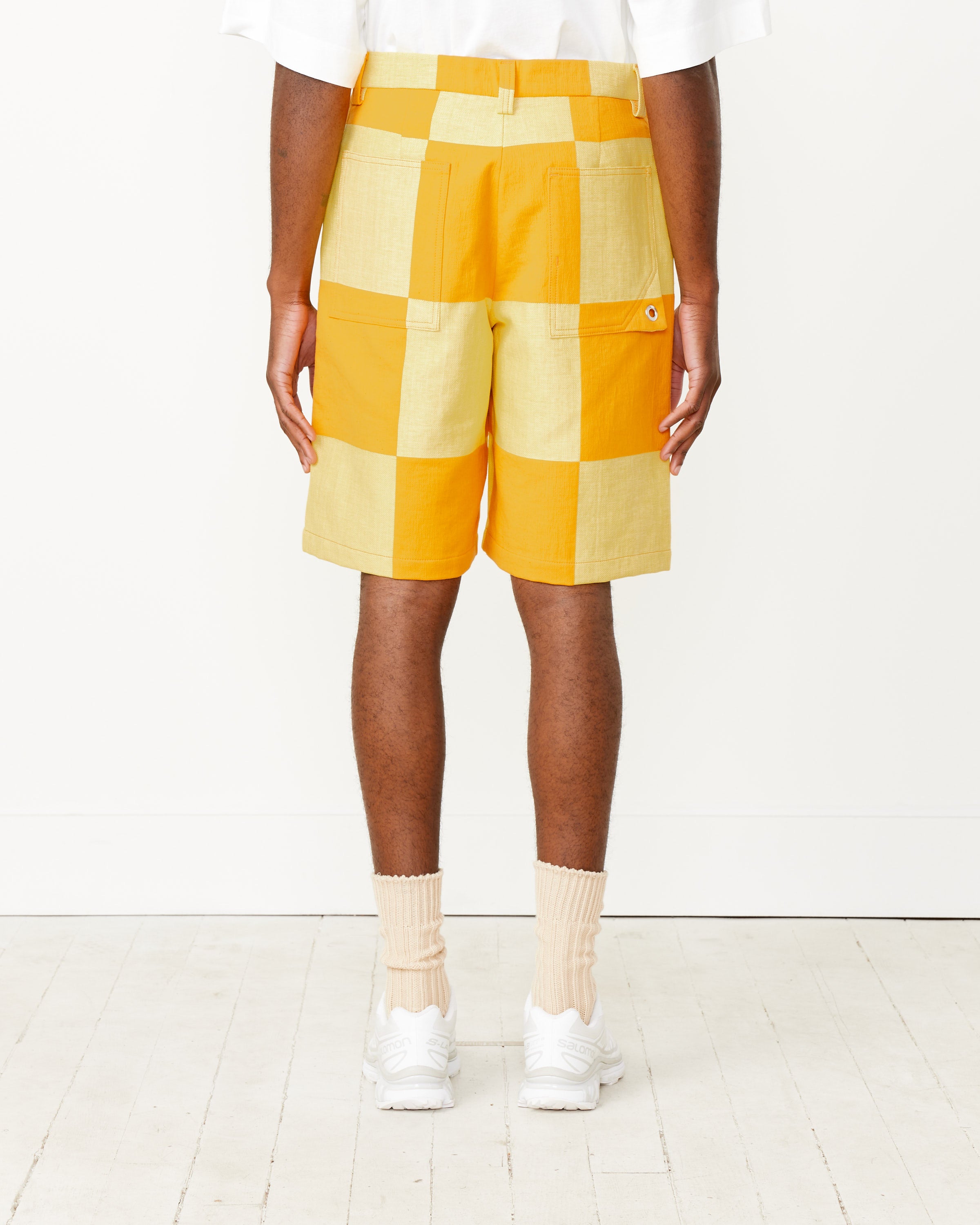 Le Tecido Shorts in Yellow Checks