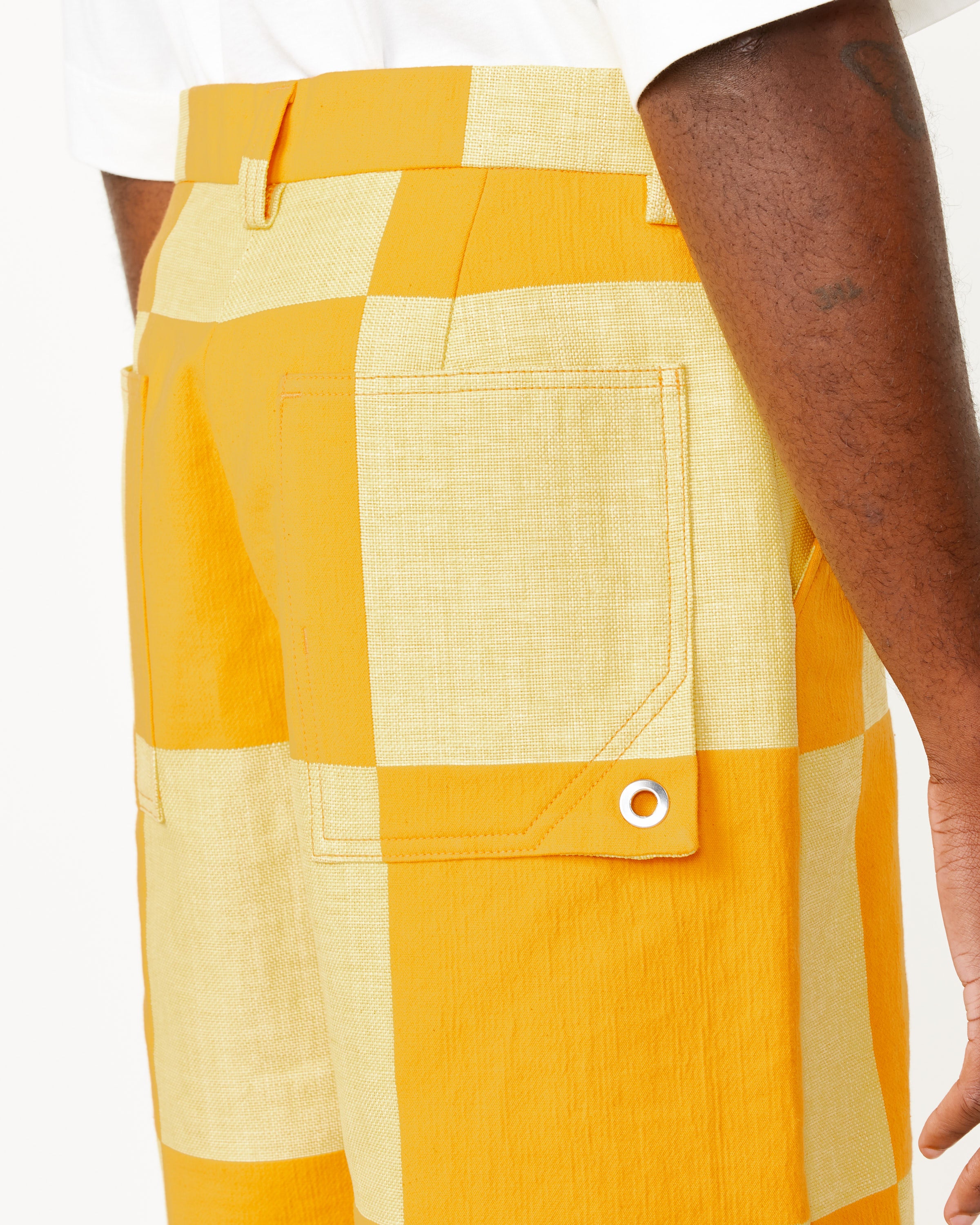 Le Tecido Shorts in Yellow Checks