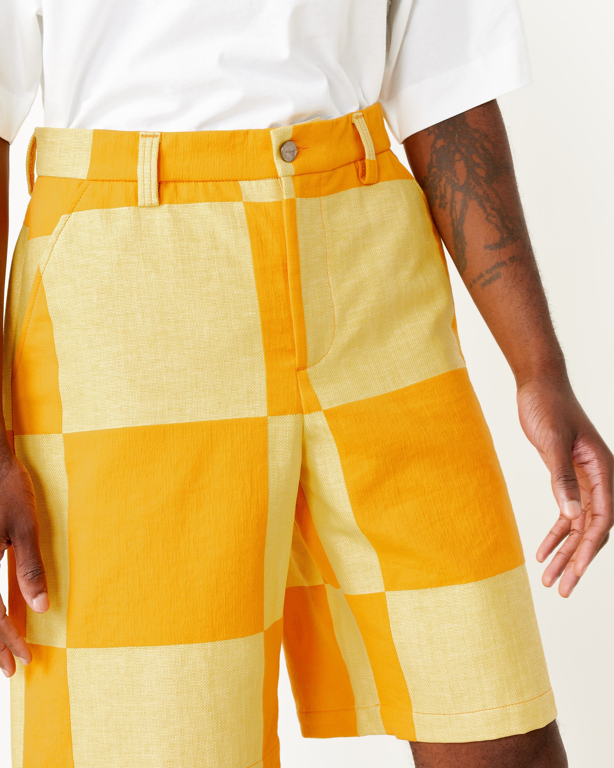 Le Tecido Shorts in Yellow Checks