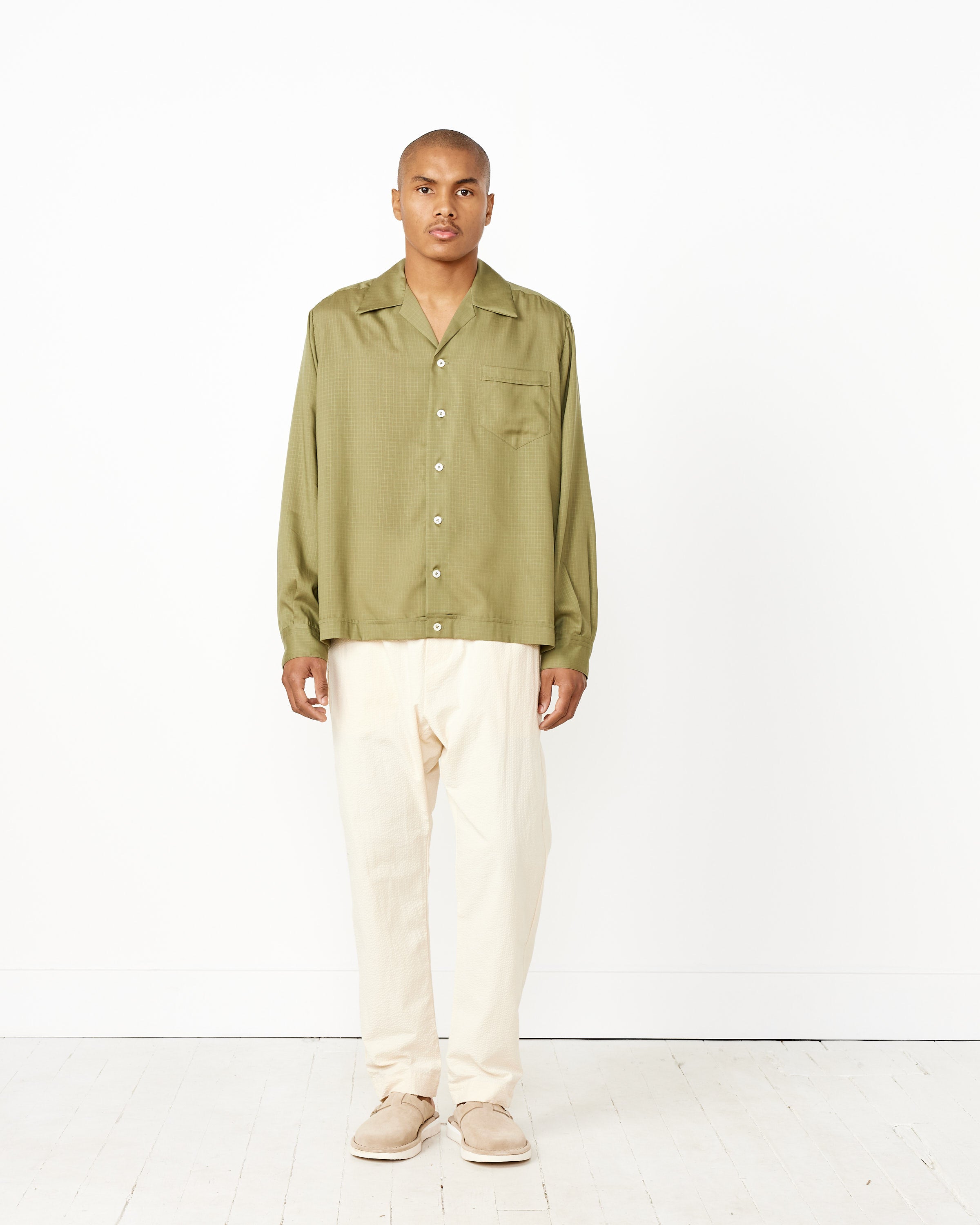 Zach Long Sleeve Ripstop Rayon Shirt