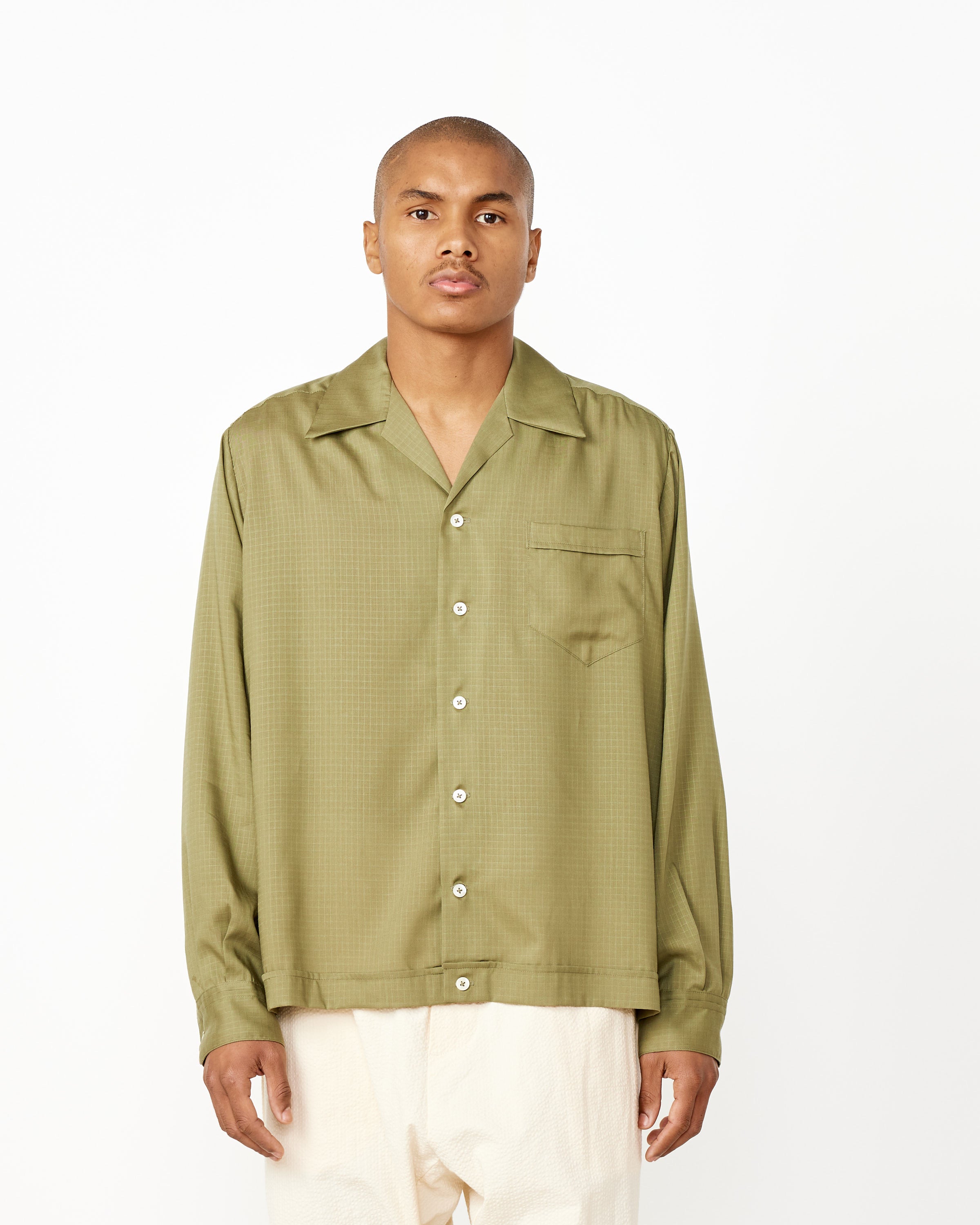 Zach Long Sleeve Ripstop Rayon Shirt