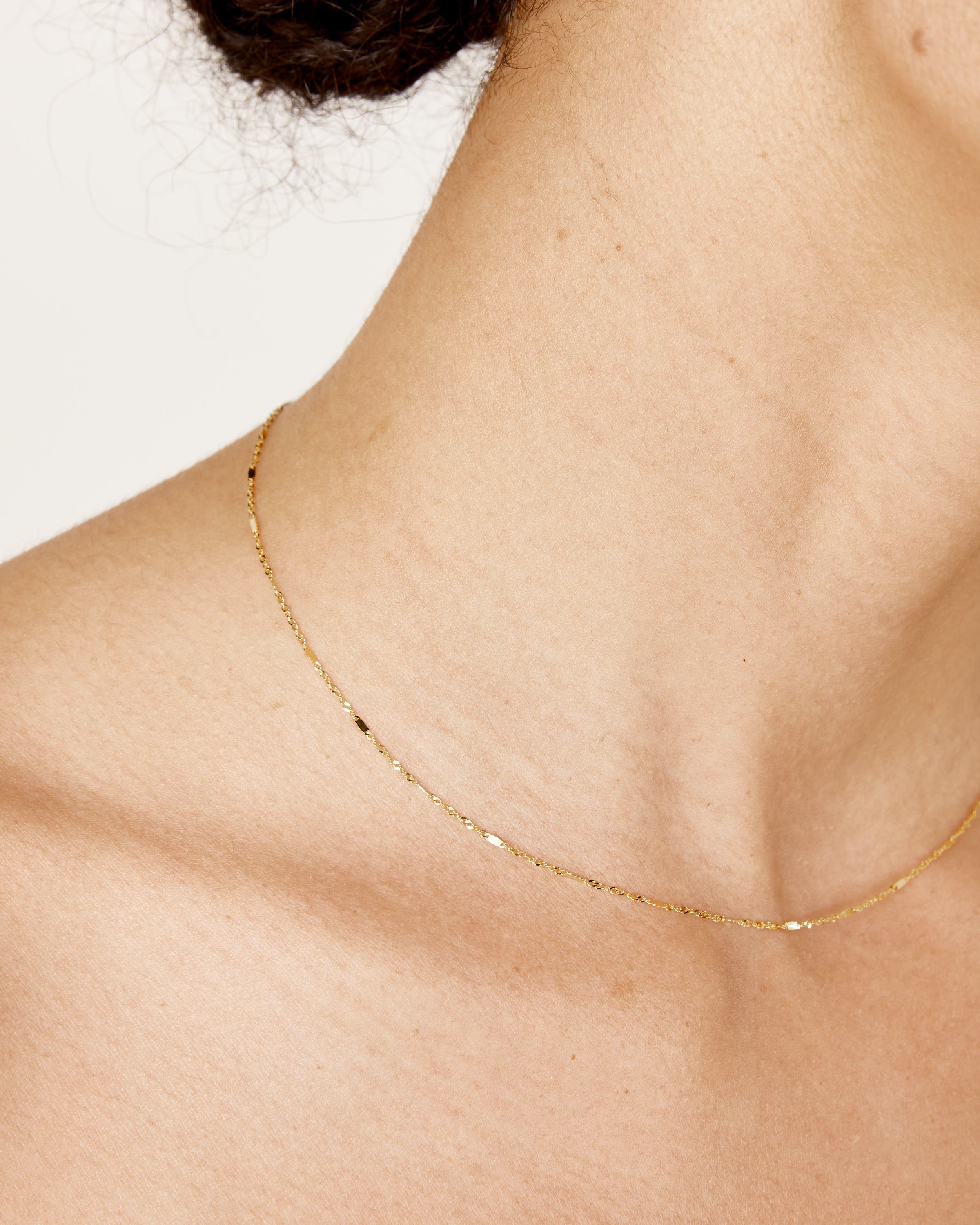 Glitter Link Chain in 14k Yellow Gold