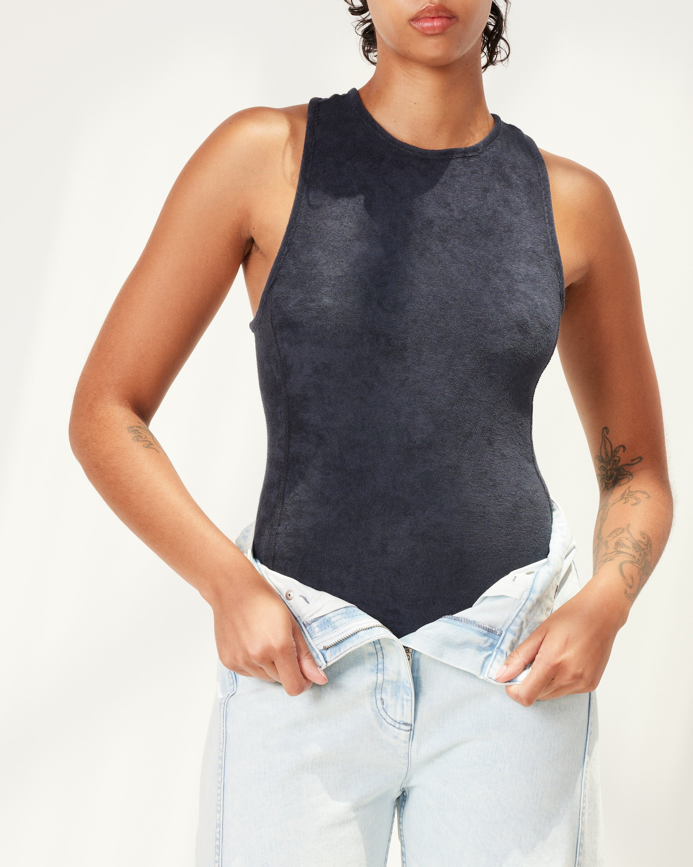 Summer Terry Racerback Bodysuit