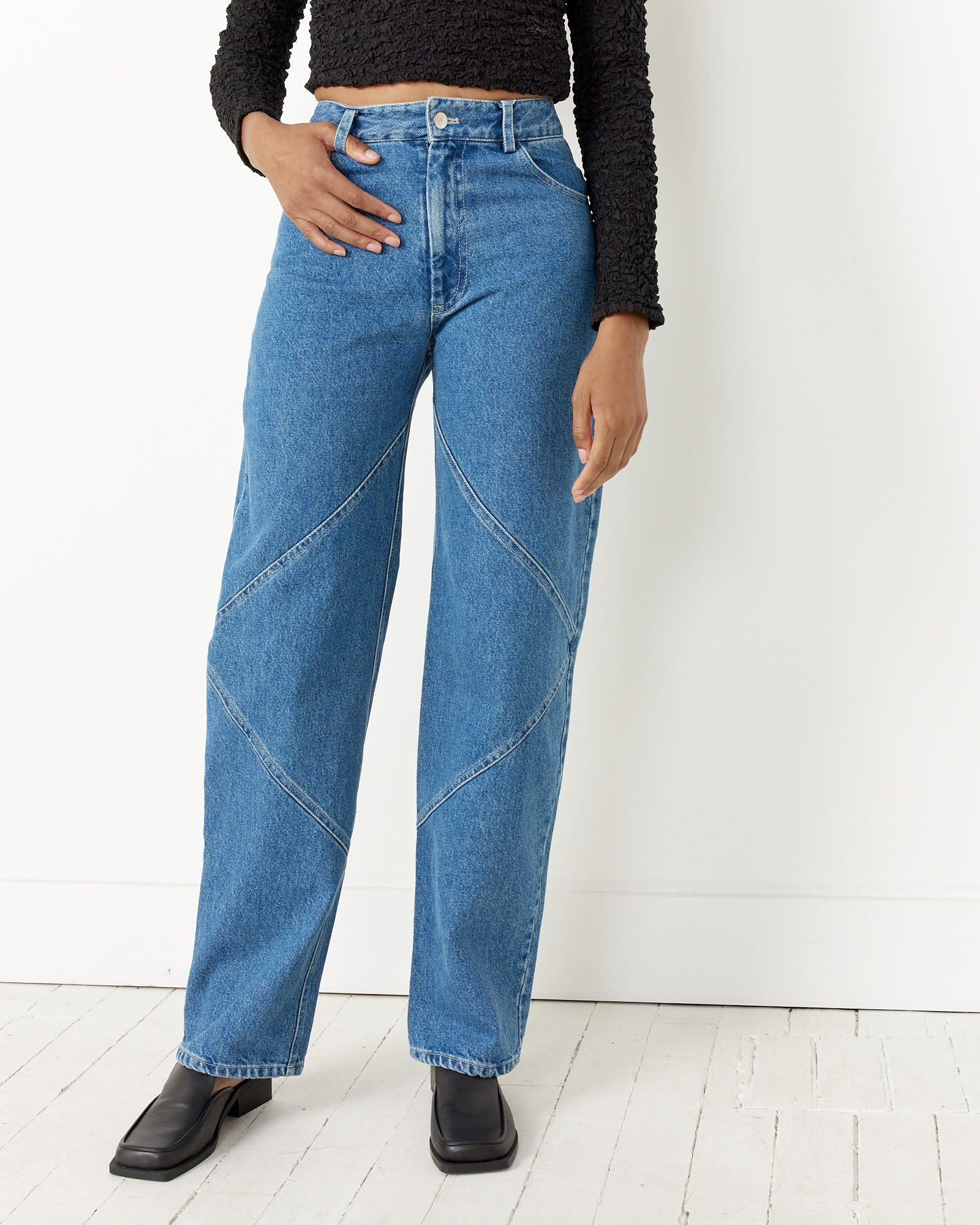 Seamed Denim Pant